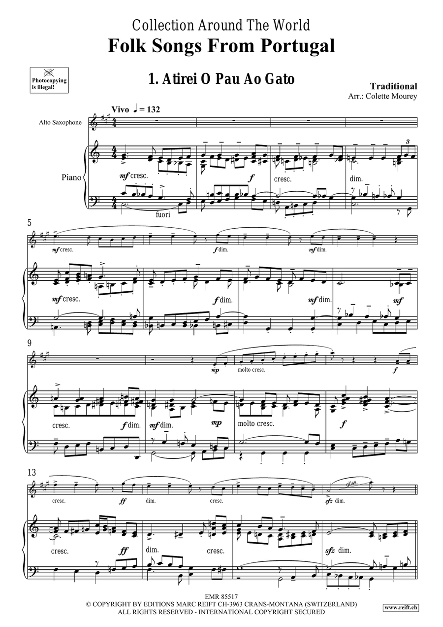 Folk Songs From Portugal Folk Songs From Portugal Alto Saxophone scores gallery preview page 4