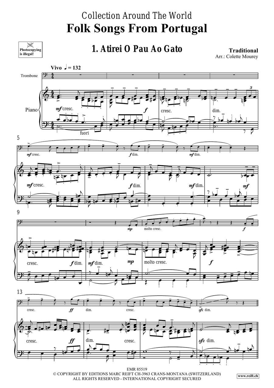 Folk Songs From Portugal Folk Songs From Portugal Piano Accompaniment scores gallery preview page 4