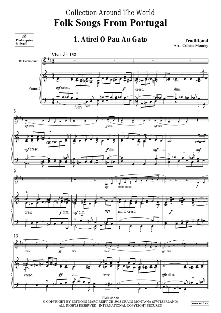 Folk Songs From Portugal Folk Songs From Portugal Euphonium scores gallery preview page 4
