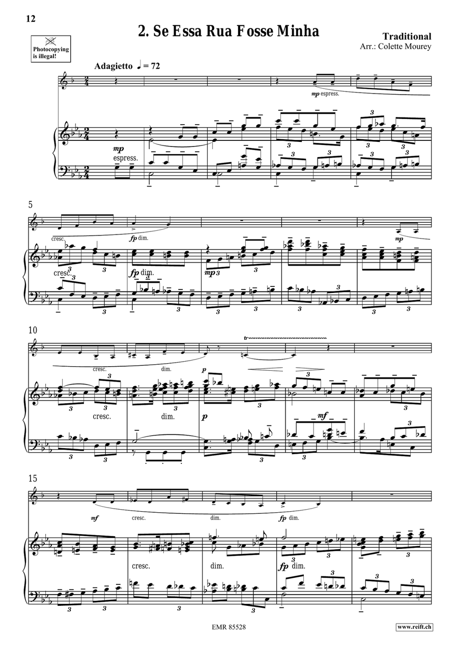 Folk Songs From Portugal Folk Songs From Portugal Bass Clarinet scores gallery preview page 6