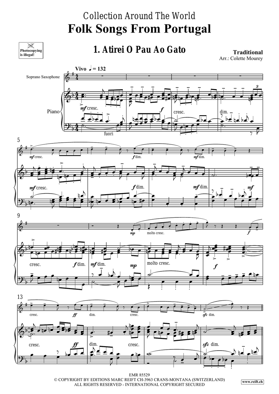 Folk Songs From Portugal Folk Songs From Portugal Soprano Saxophone scores gallery preview page 4