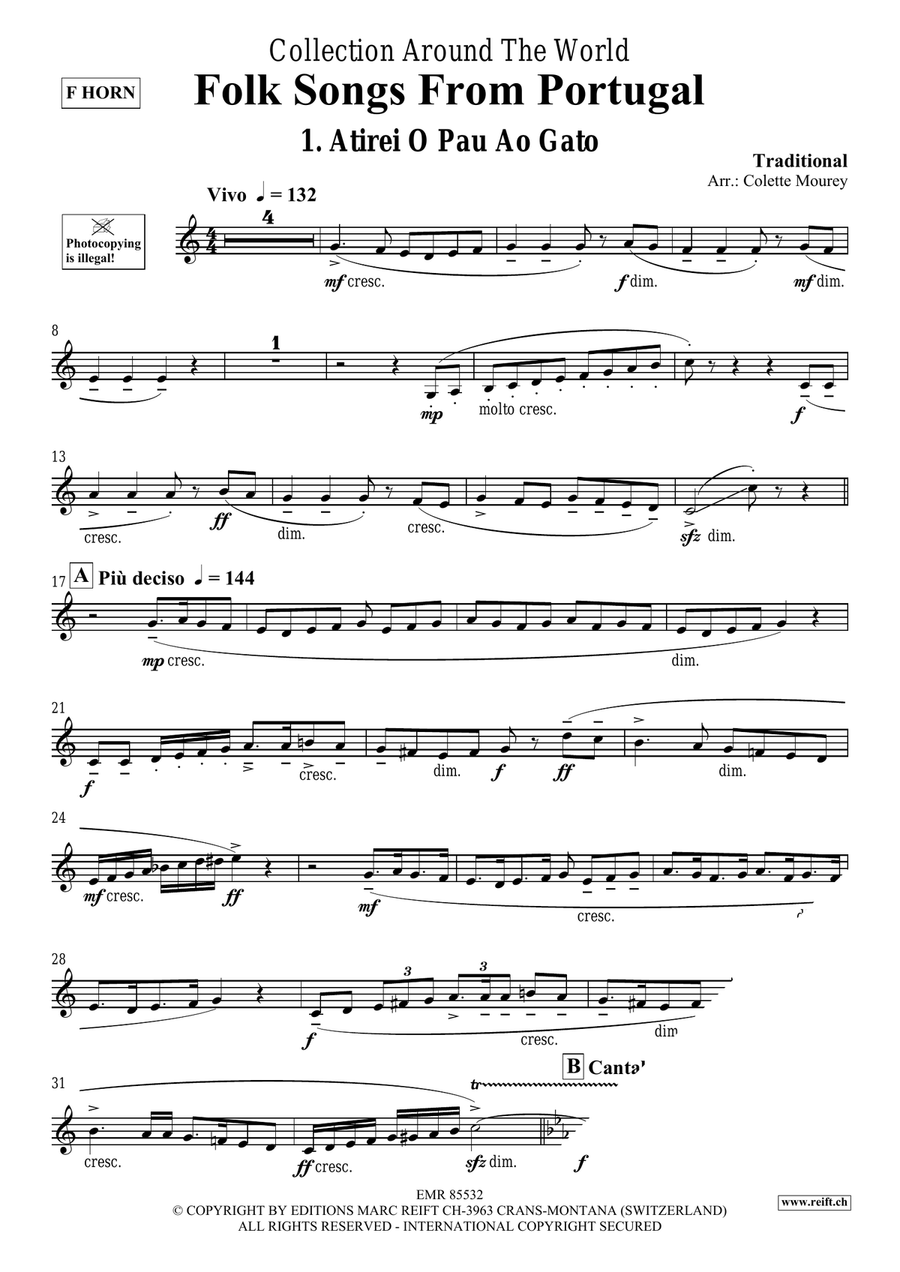 Folk Songs From Portugal Folk Songs From Portugal Horn scores gallery preview page 3
