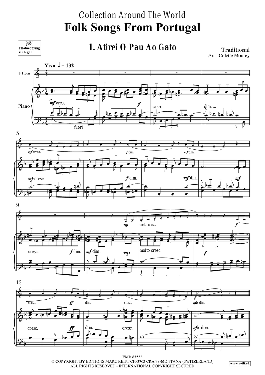 Folk Songs From Portugal Folk Songs From Portugal Horn scores gallery preview page 4