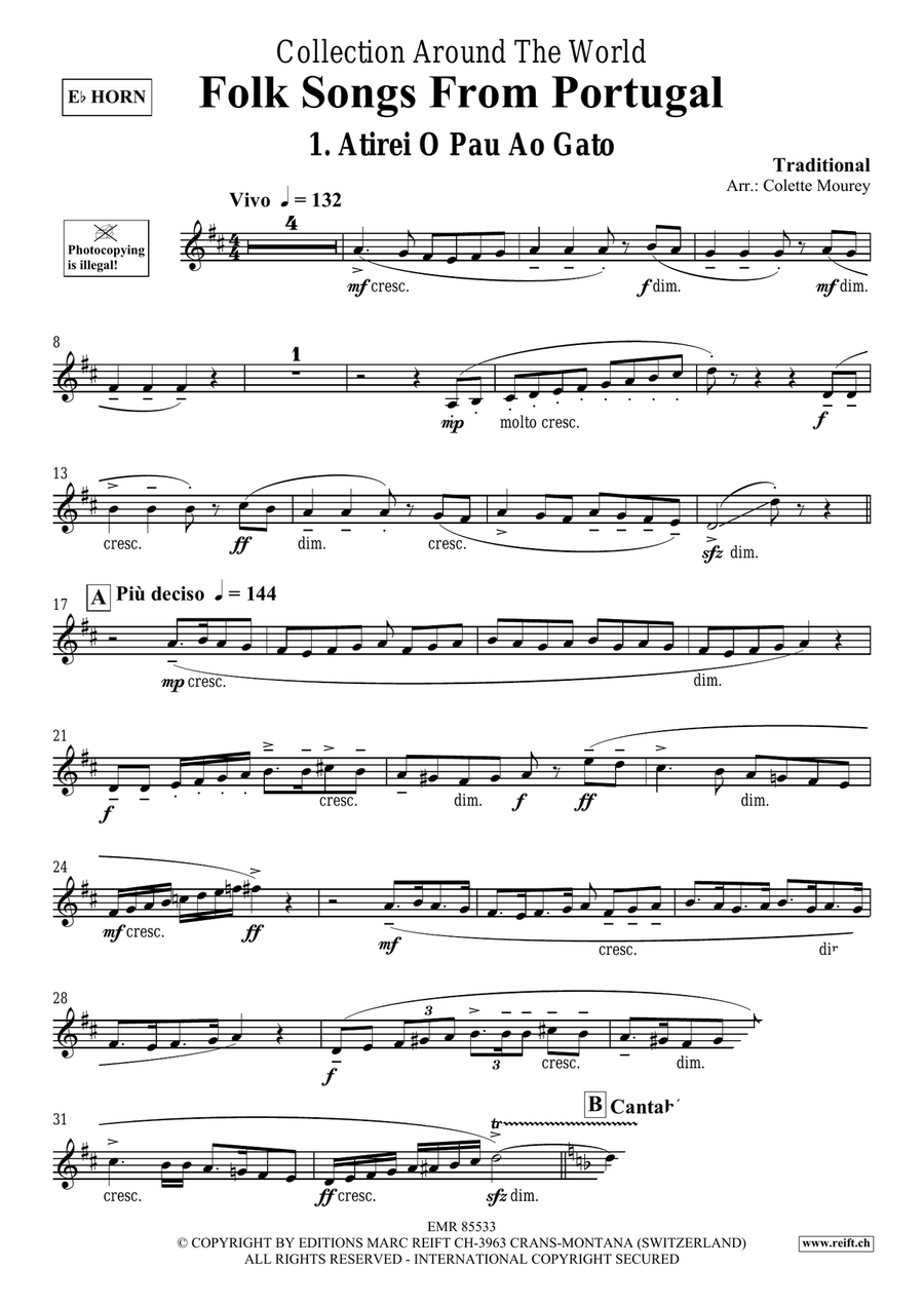 Folk Songs From Portugal Folk Songs From Portugal Horn scores gallery preview page 3