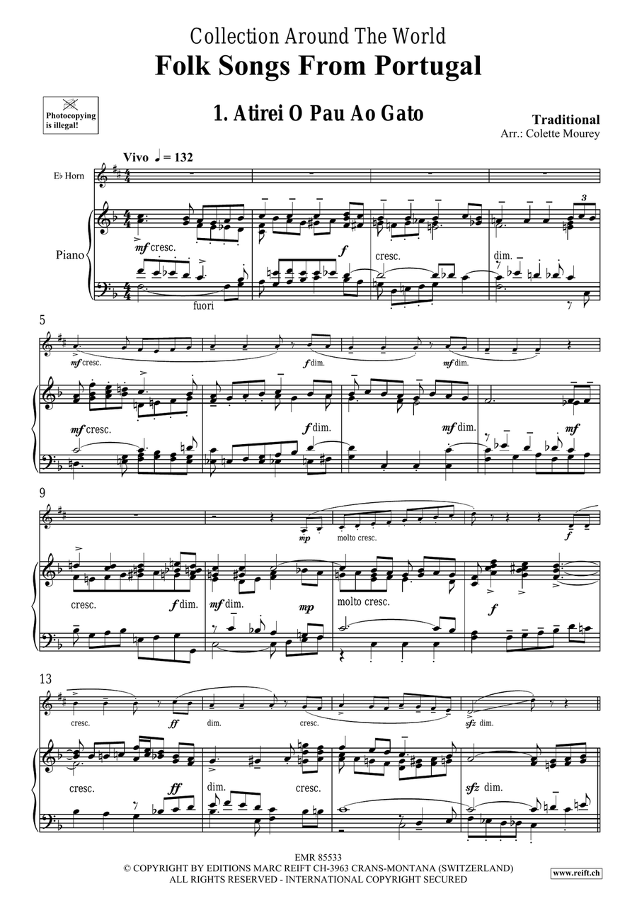 Folk Songs From Portugal Folk Songs From Portugal Horn scores gallery preview page 4