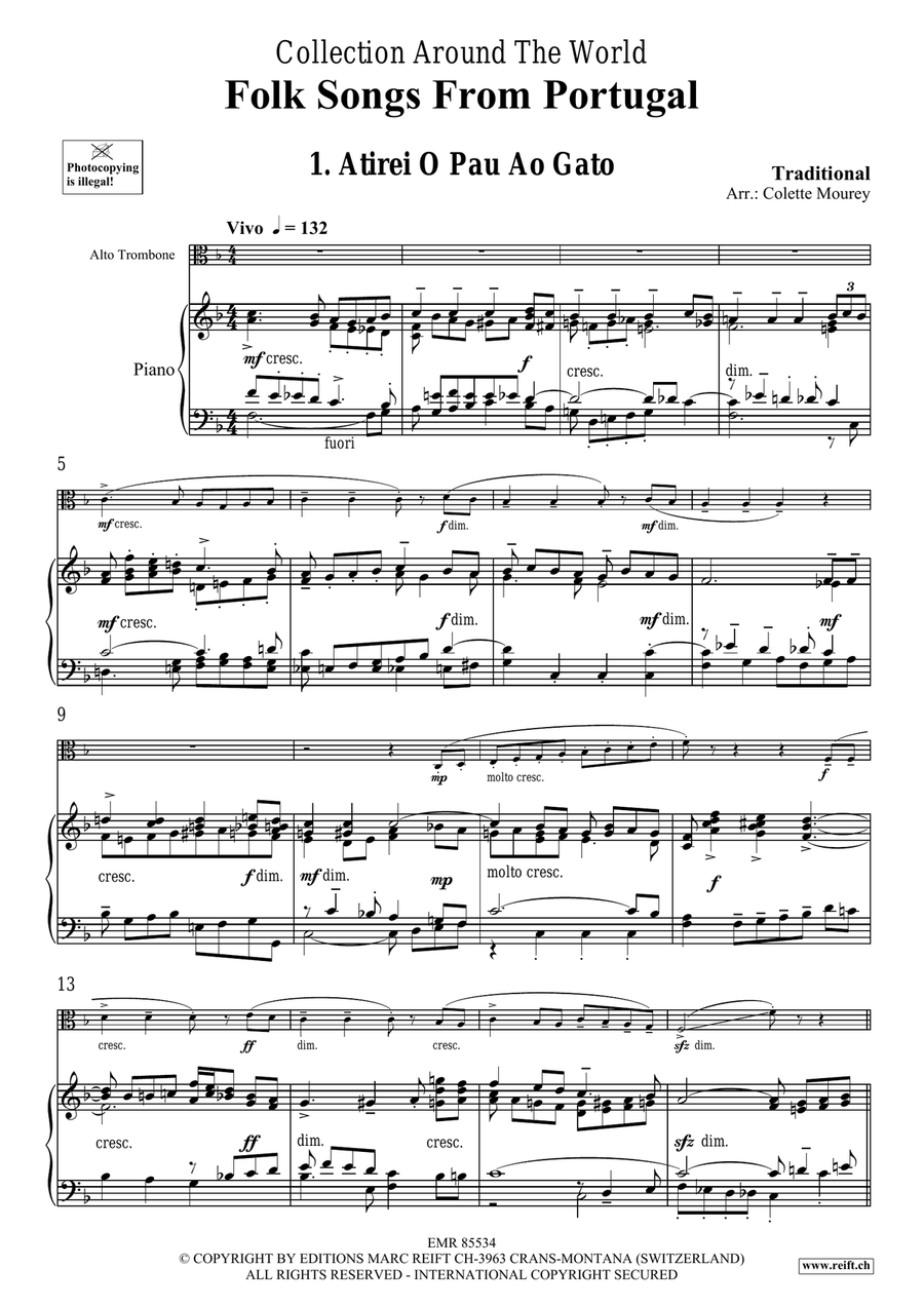 Folk Songs From Portugal Folk Songs From Portugal Piano Accompaniment scores gallery preview page 4