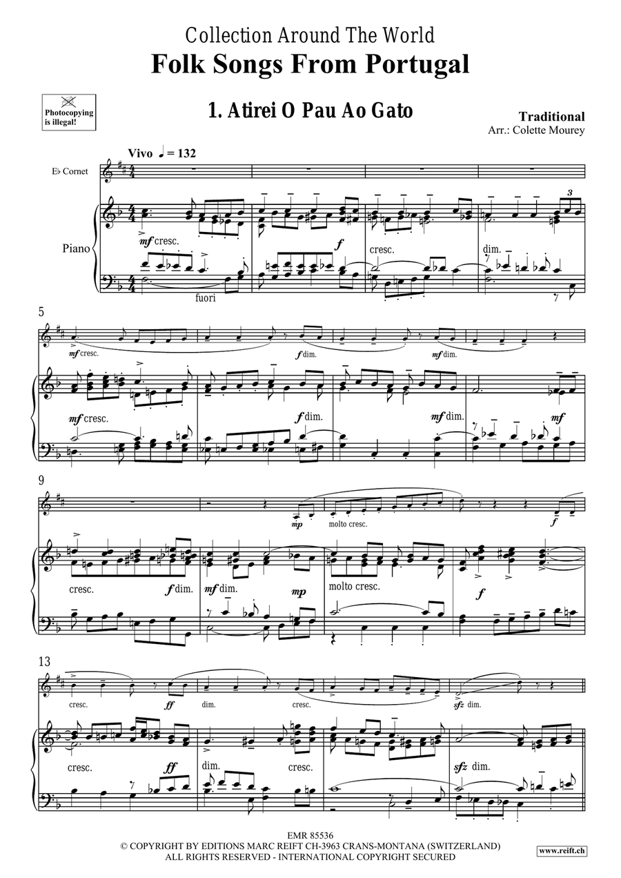 Folk Songs From Portugal Folk Songs From Portugal Cornet scores gallery preview page 4