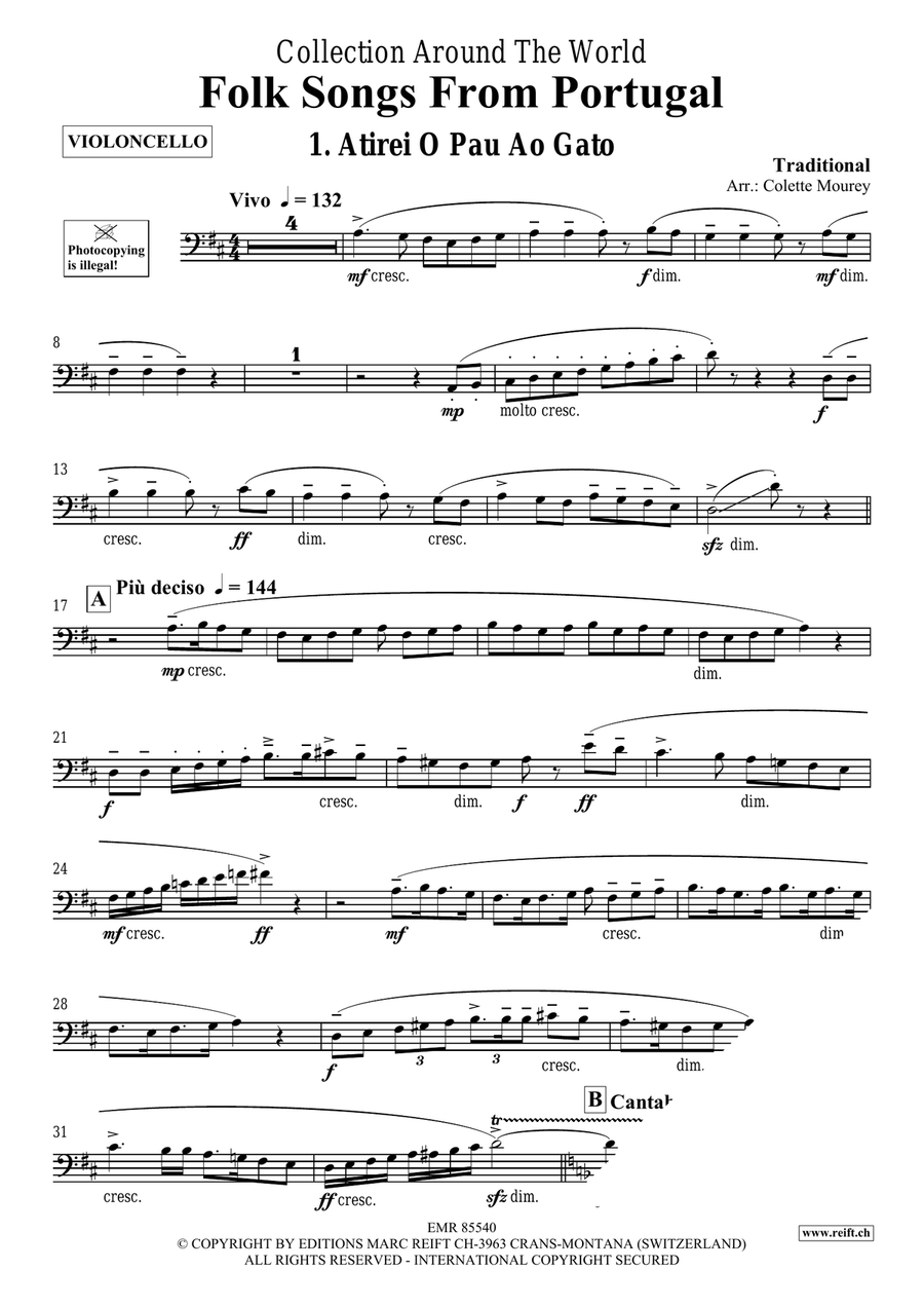 Folk Songs From Portugal Folk Songs From Portugal Piano Accompaniment scores gallery preview page 3