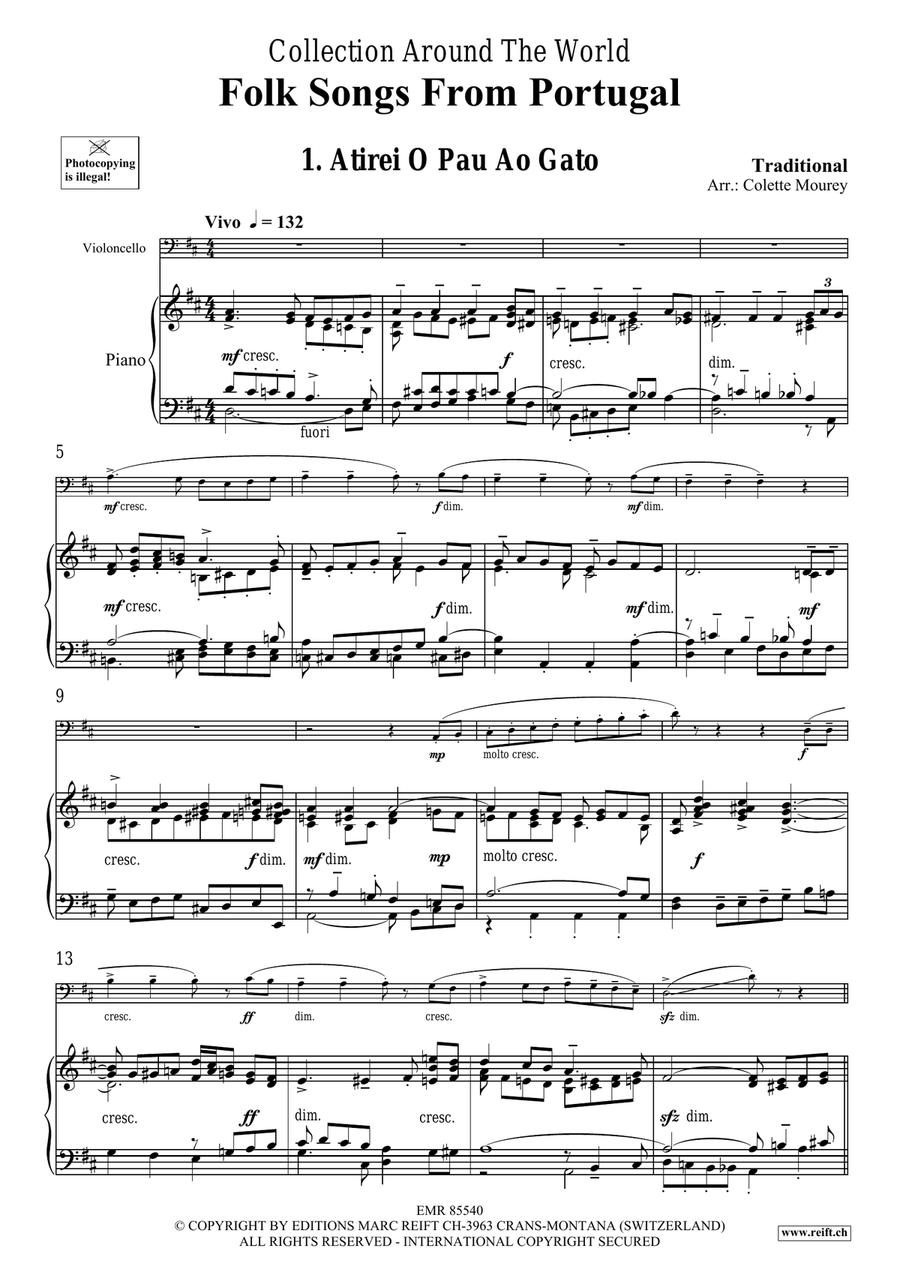 Folk Songs From Portugal Folk Songs From Portugal Piano Accompaniment scores gallery preview page 4