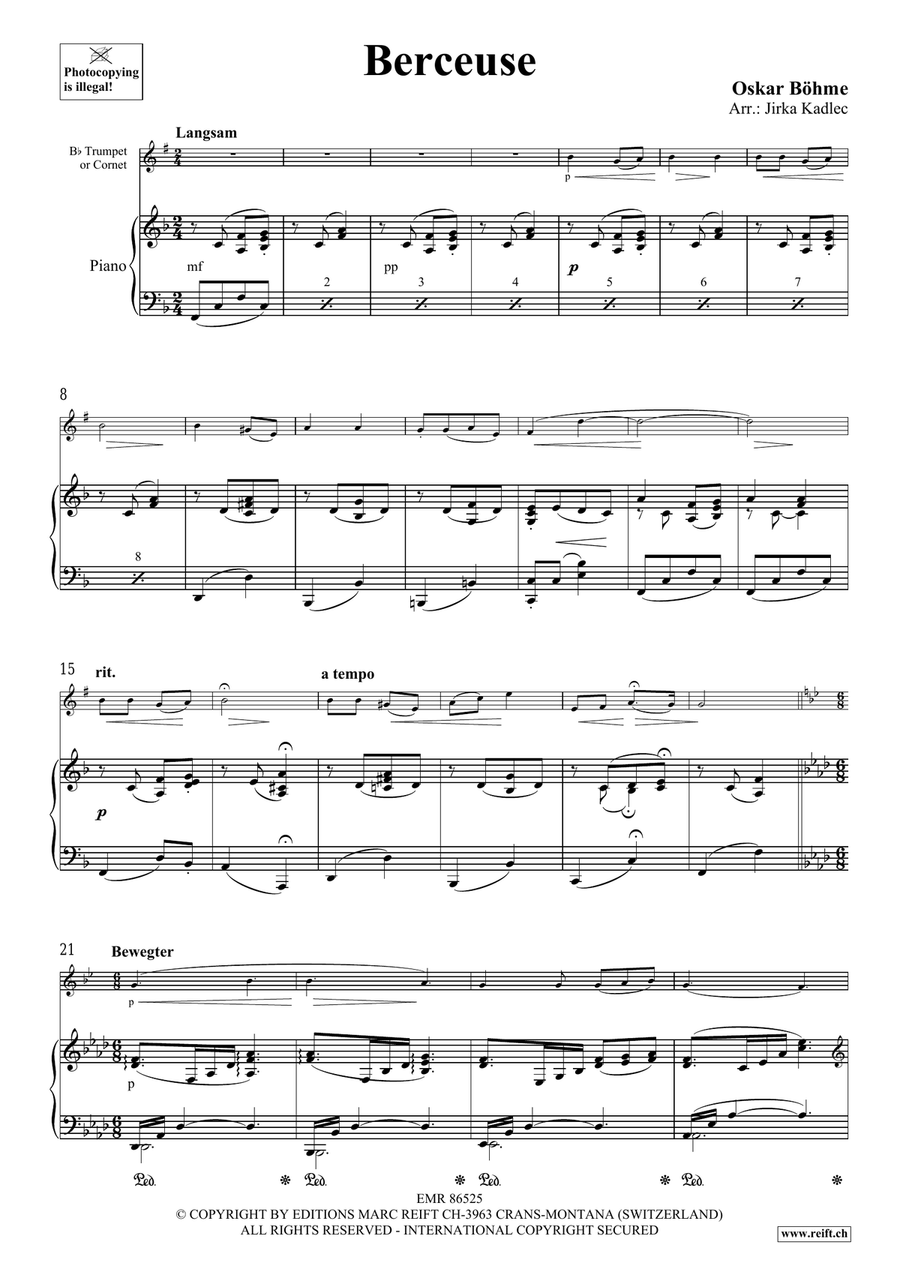 Berceuse Berceuse Cornet scores gallery preview page 3
