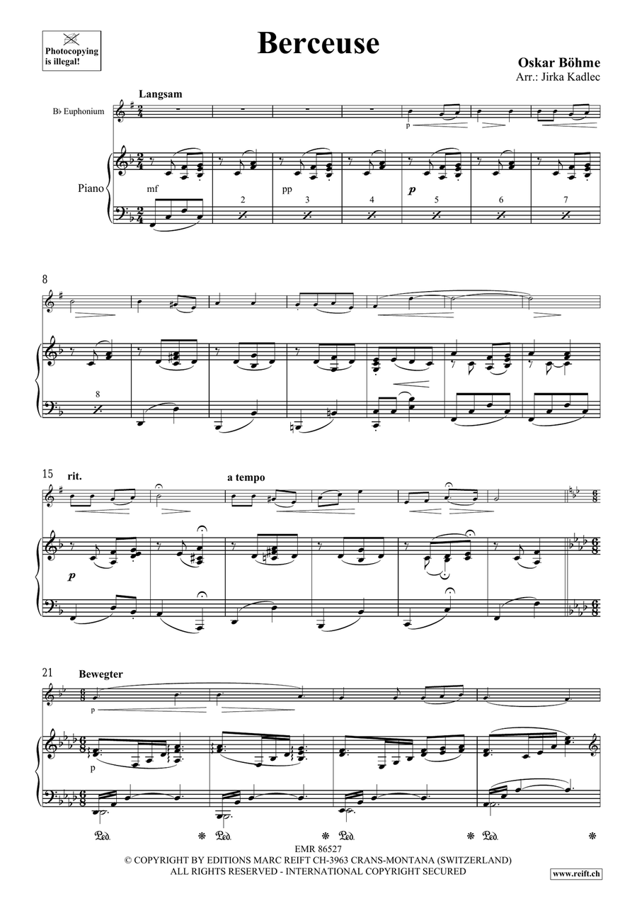 Berceuse Berceuse Euphonium scores gallery preview page 3
