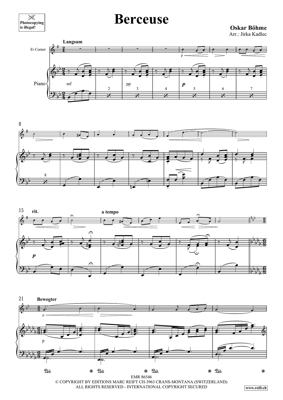 Berceuse Berceuse Cornet scores gallery preview page 3