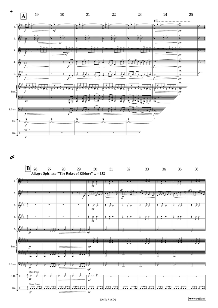 Irish Impressions Irish Impressions Saxophone Quintet scores gallery preview page 5