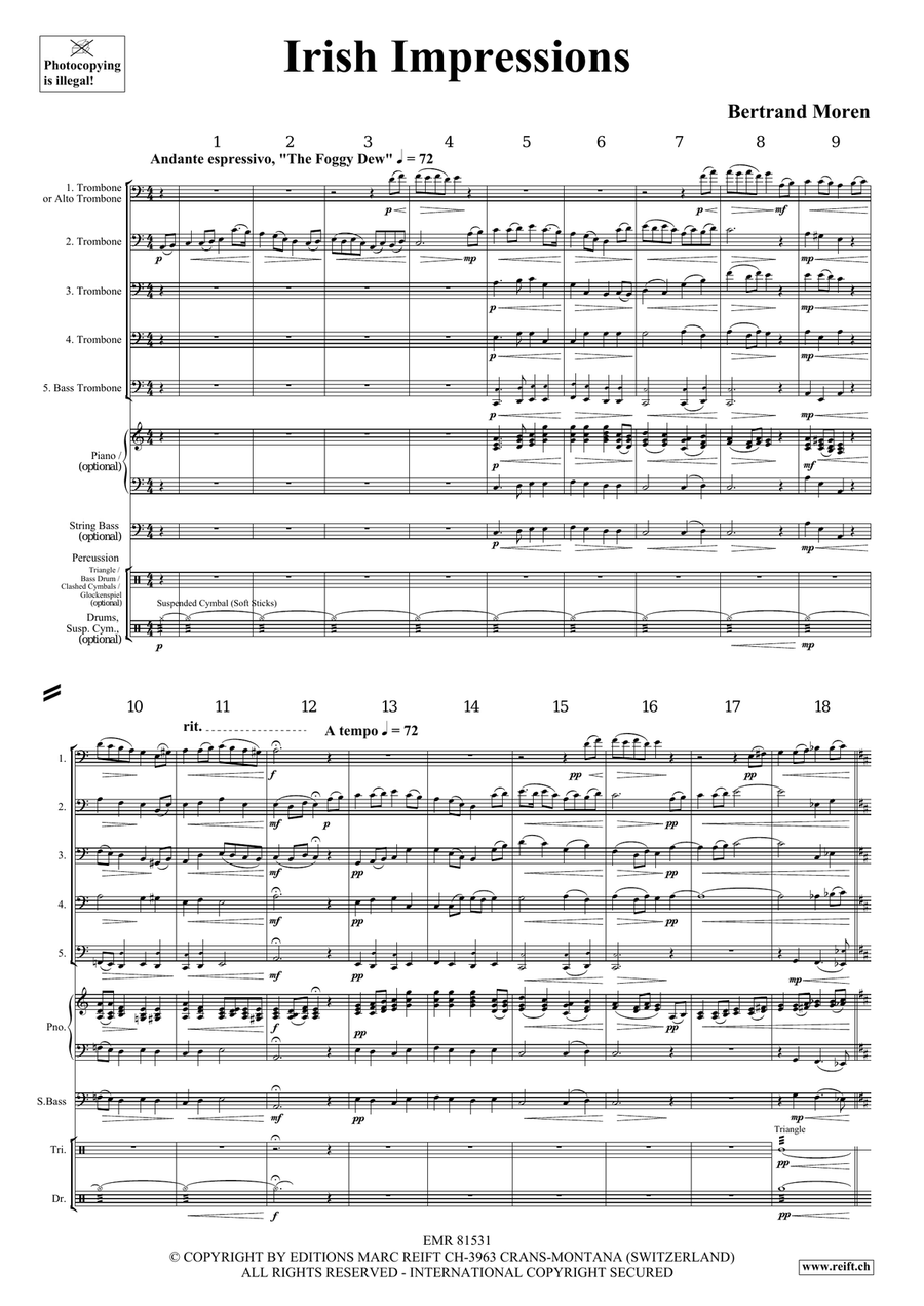 Irish Impressions Trombone scores gallery preview page 4