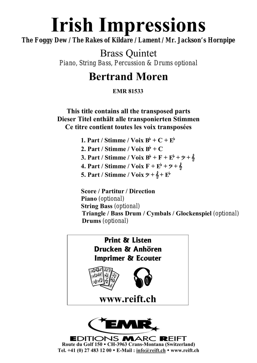 Irish Impressions Brass Quintet scores gallery preview page 2
