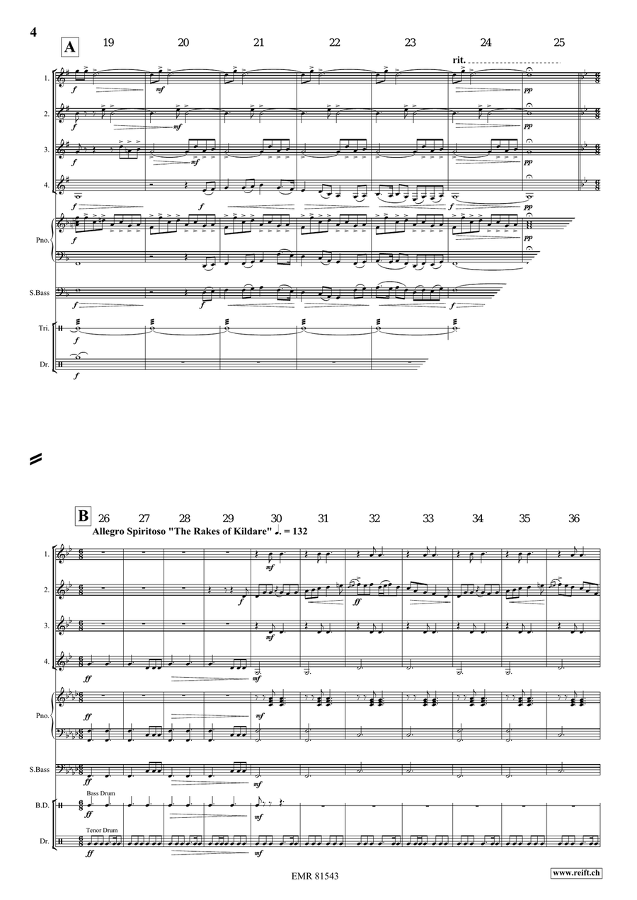 Irish Impressions Clarinet Quartet scores gallery preview page 5