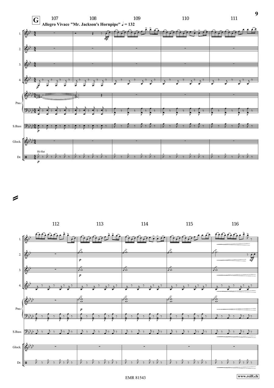 Irish Impressions Clarinet Quartet scores gallery preview page 8