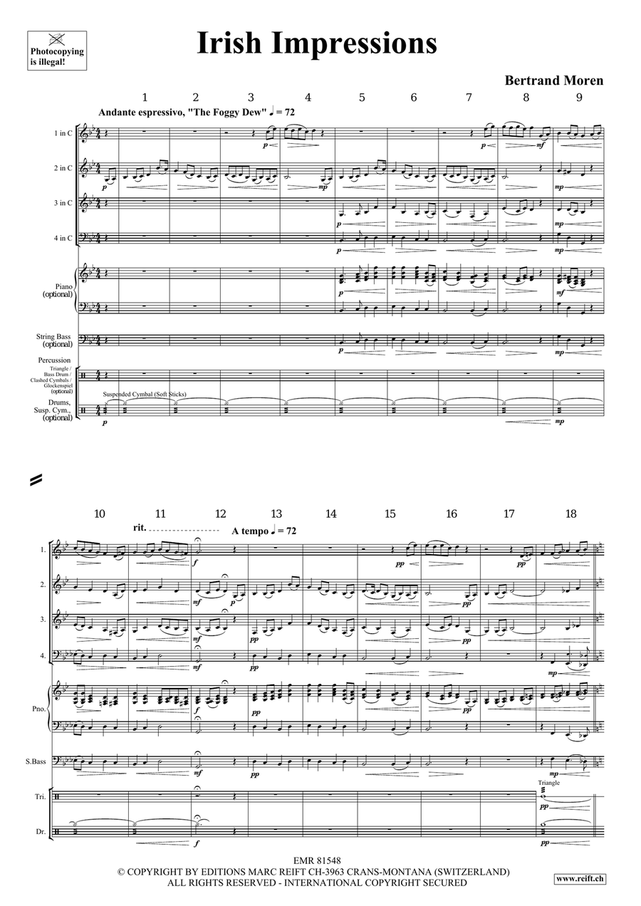 Irish Impressions Irish Impressions Brass Quartet scores gallery preview page 4