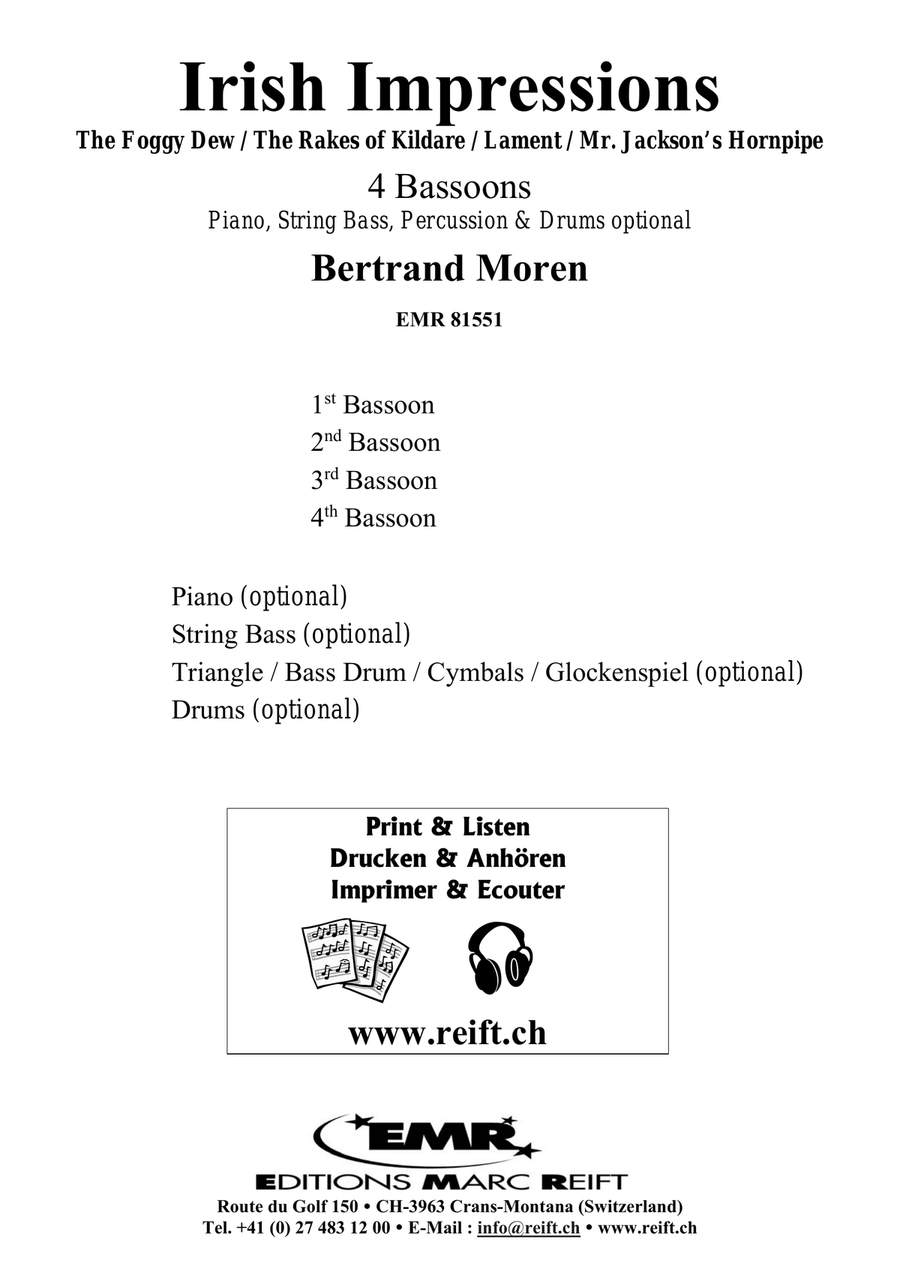 Irish Impressions Irish Impressions Bassoon Quartet scores gallery preview page 2