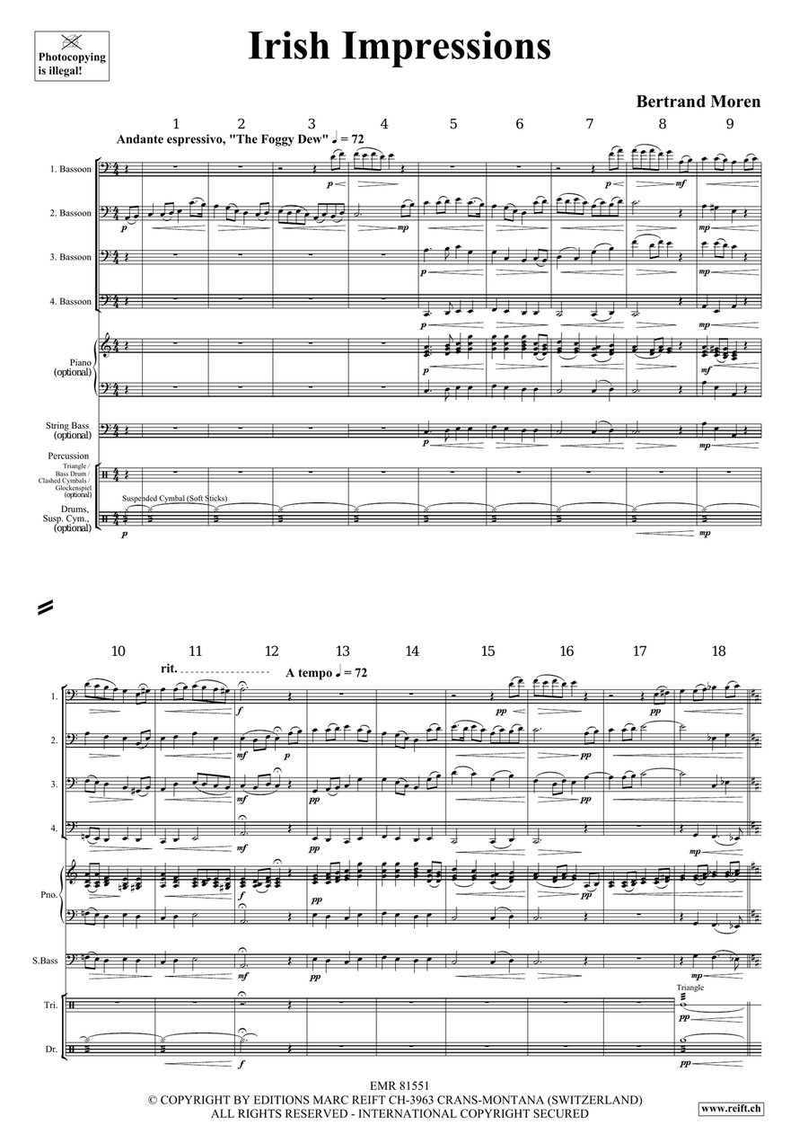 Irish Impressions Irish Impressions Bassoon Quartet scores gallery preview page 4