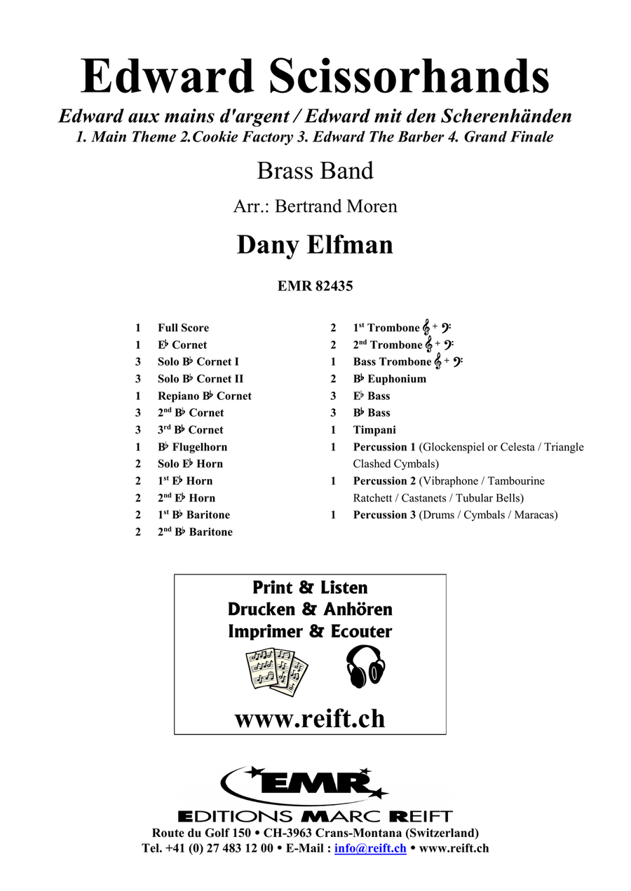 Edward Scissorhands Edward Scissorhands Brass Band scores gallery preview page 2