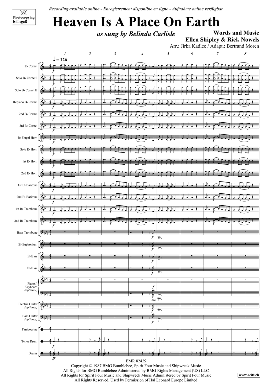 Heaven Is A Place On Earth Brass Band scores gallery preview page 4