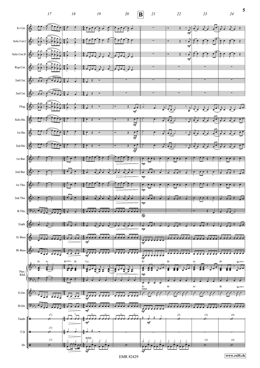 Heaven Is A Place On Earth Brass Band scores gallery preview page 6