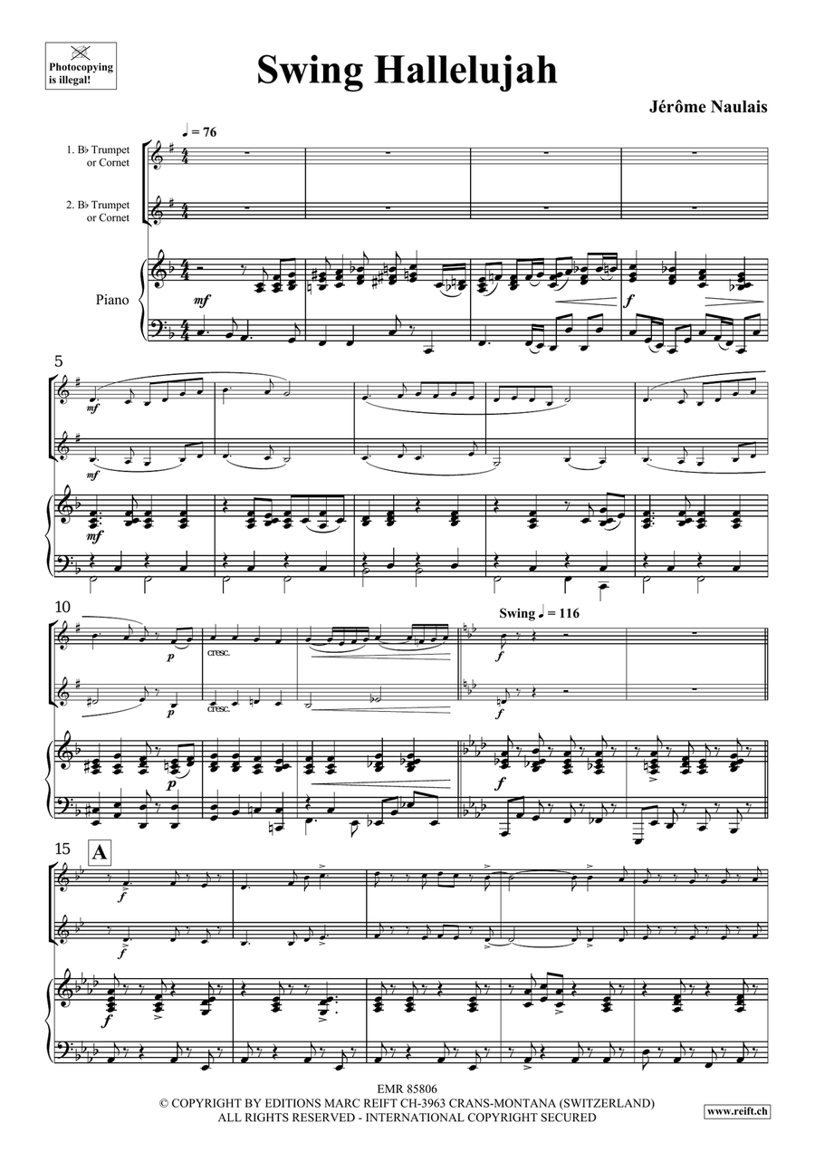 Swing Hallelujah Swing Hallelujah Trumpet Duet scores gallery preview page 4