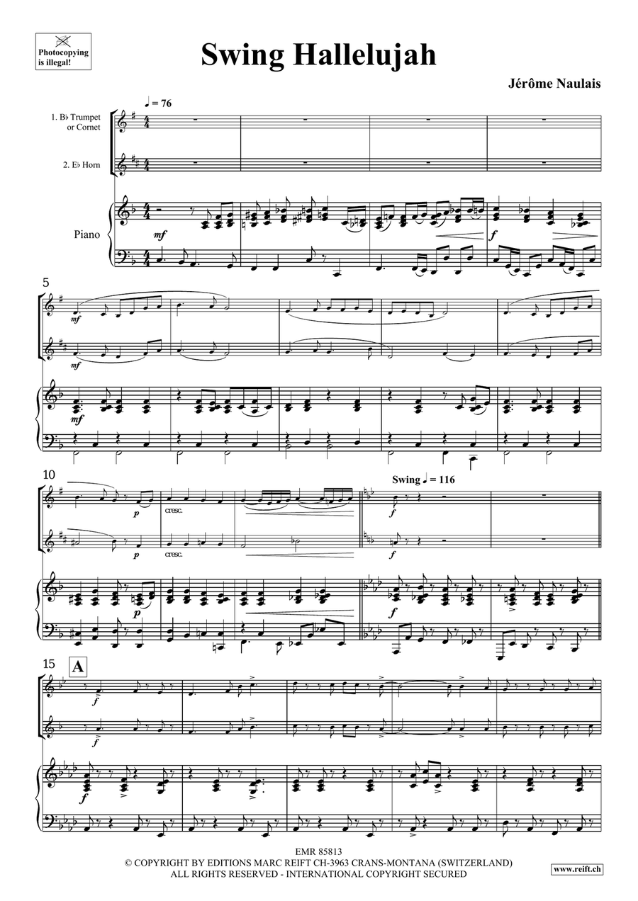 Swing Hallelujah Swing Hallelujah Cornet scores gallery preview page 4