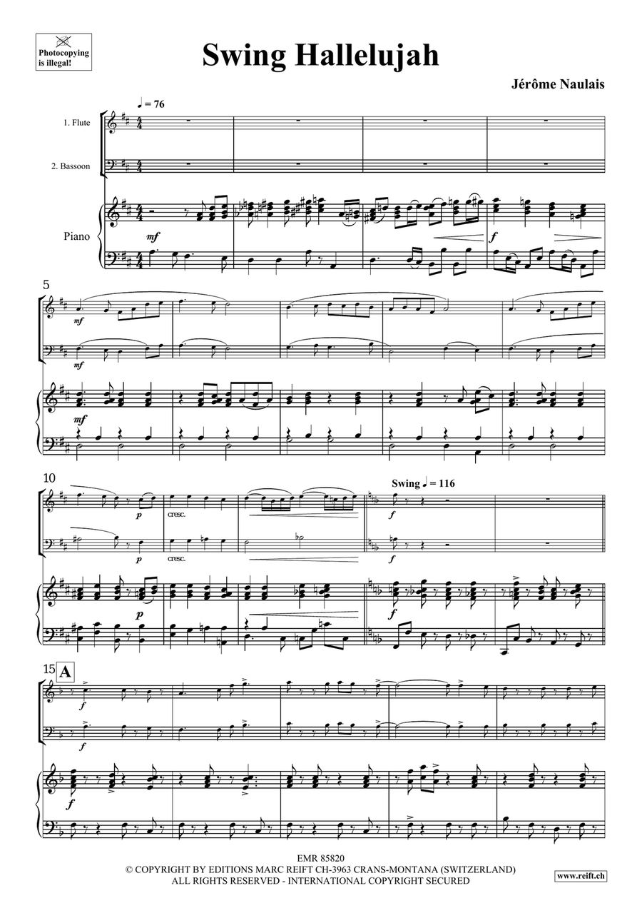Swing Hallelujah Swing Hallelujah Bassoon scores gallery preview page 4