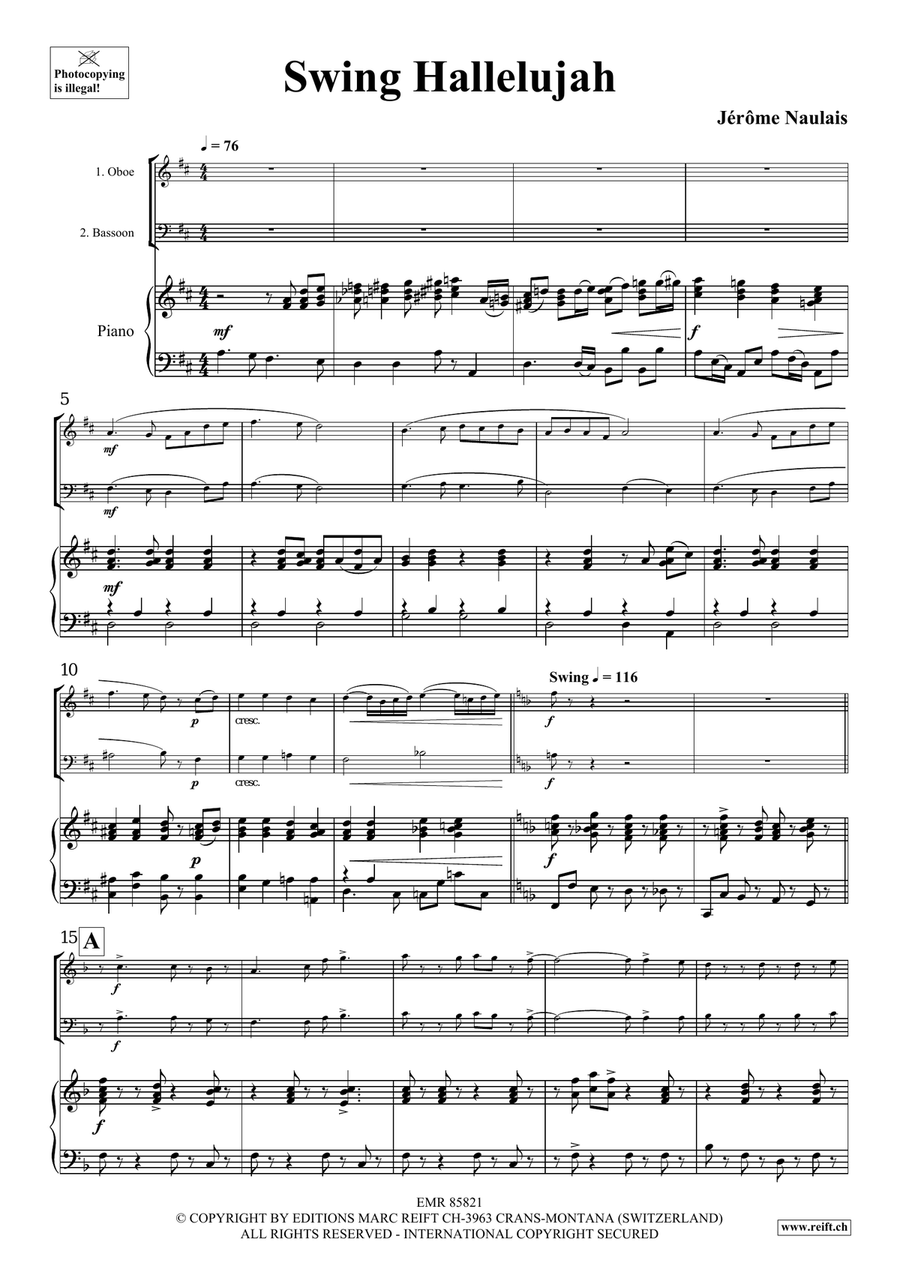 Swing Hallelujah Swing Hallelujah Bassoon scores gallery preview page 4