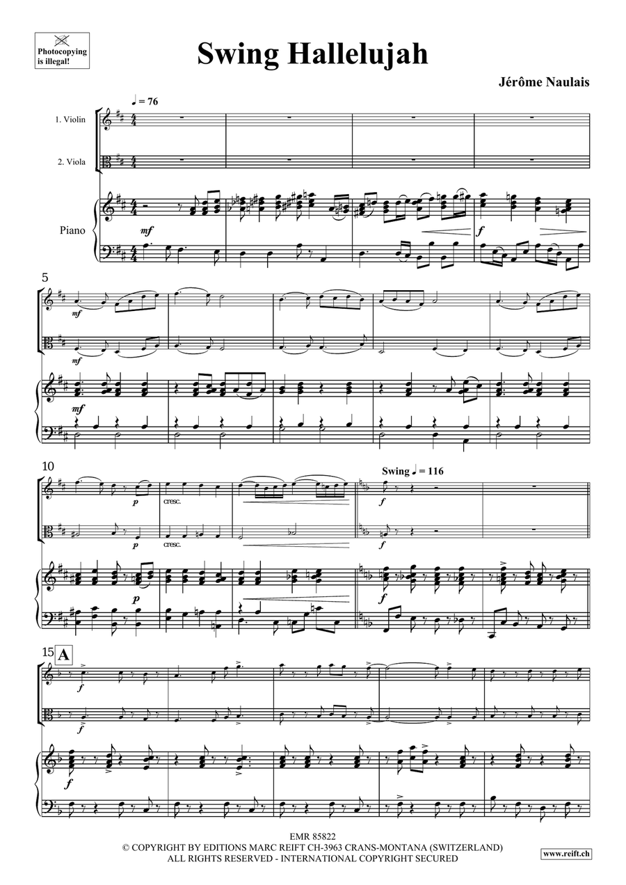 Swing Hallelujah Swing Hallelujah Viola scores gallery preview page 4
