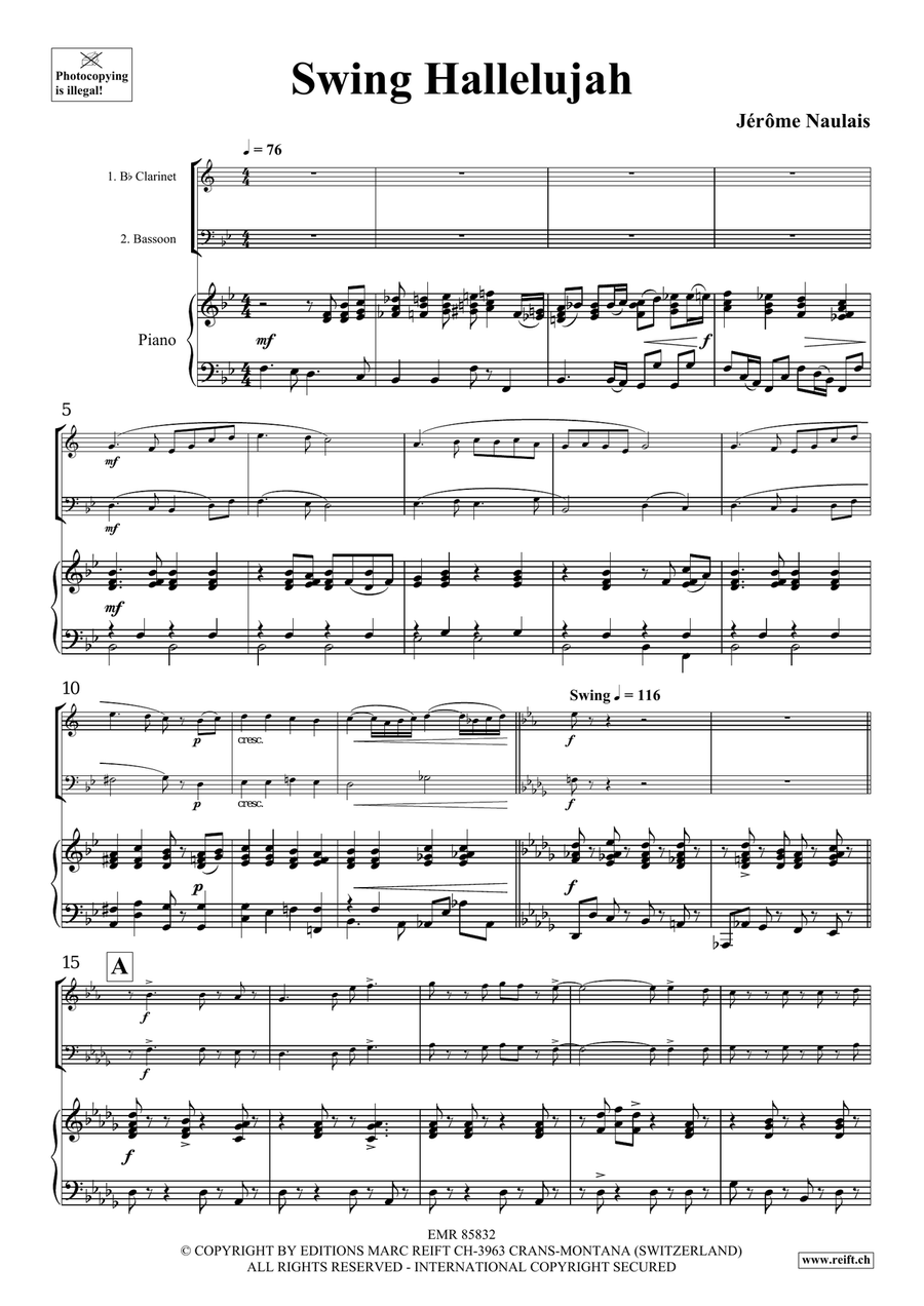 Swing Hallelujah Swing Hallelujah Bassoon scores gallery preview page 4