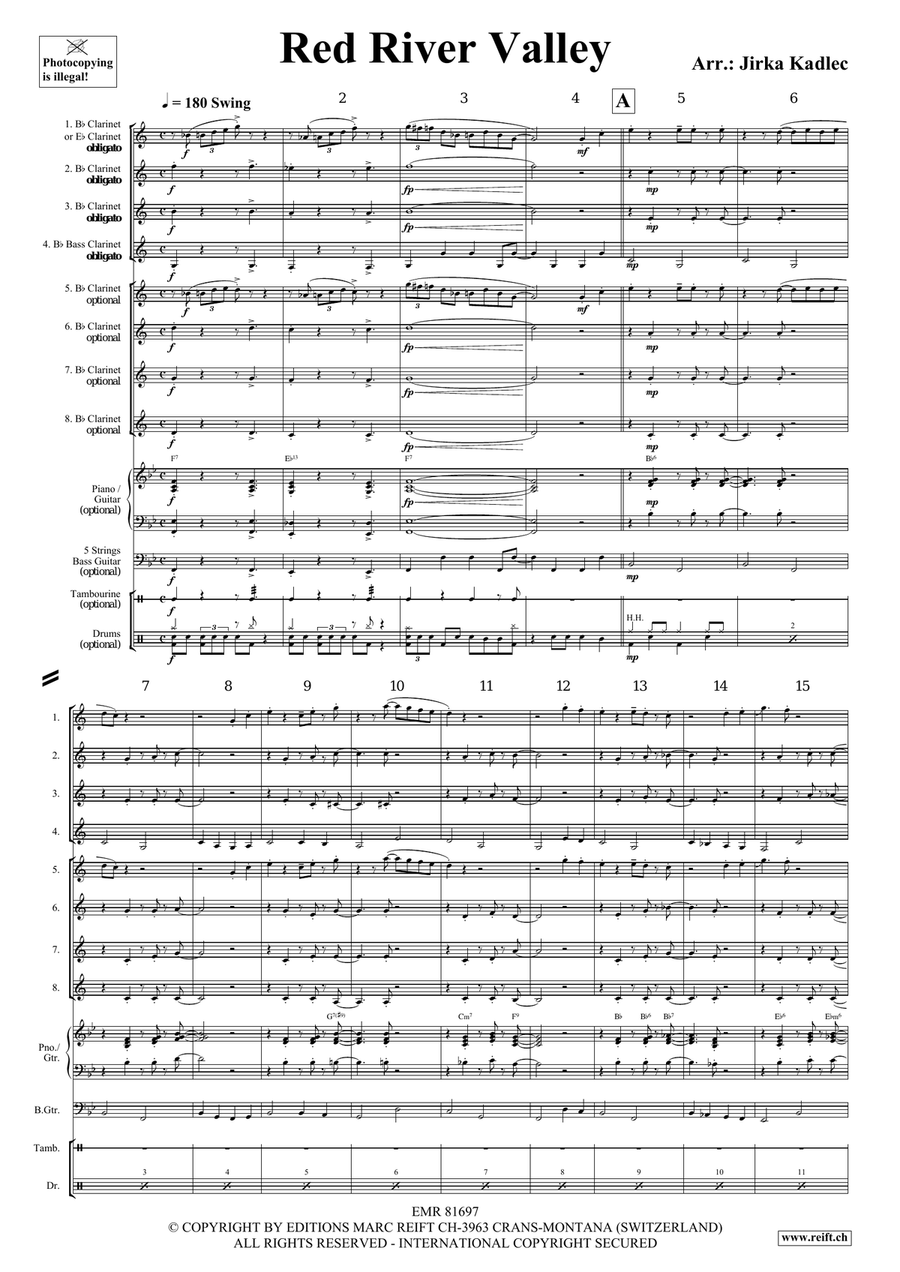 Red River Valley Red River Valley Clarinet scores gallery preview page 4