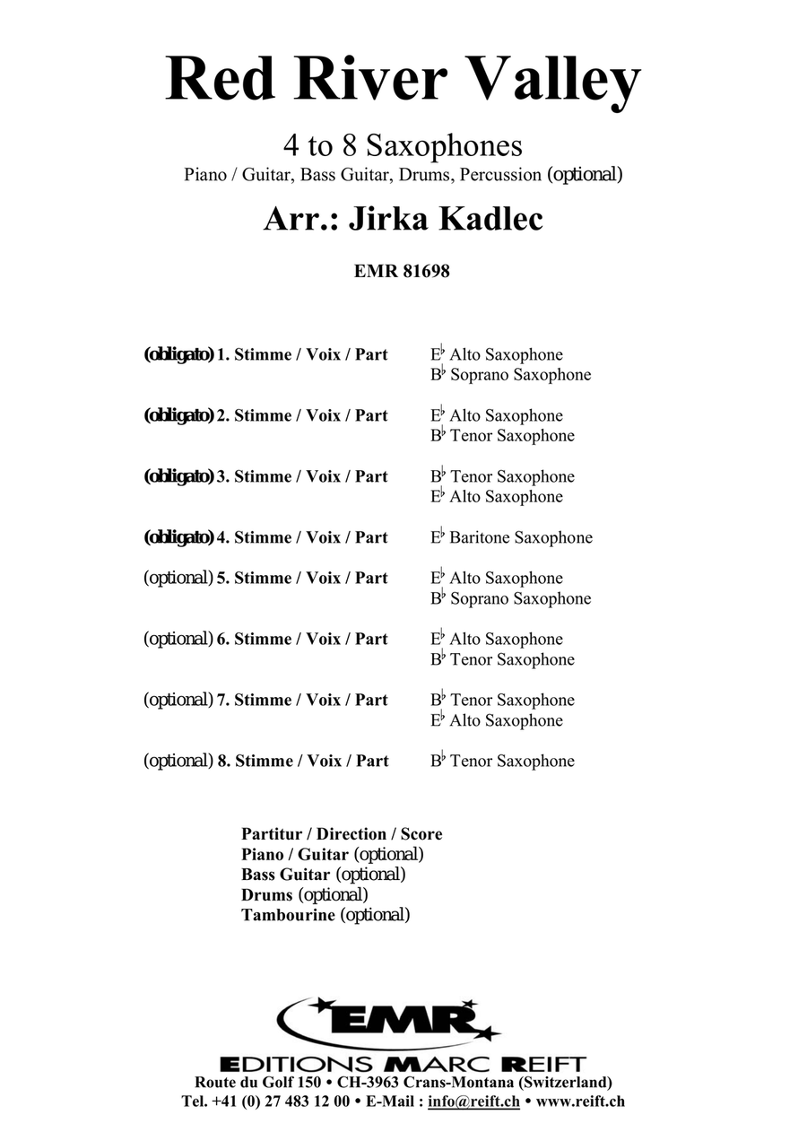 Red River Valley Red River Valley Saxophone scores gallery preview page 2