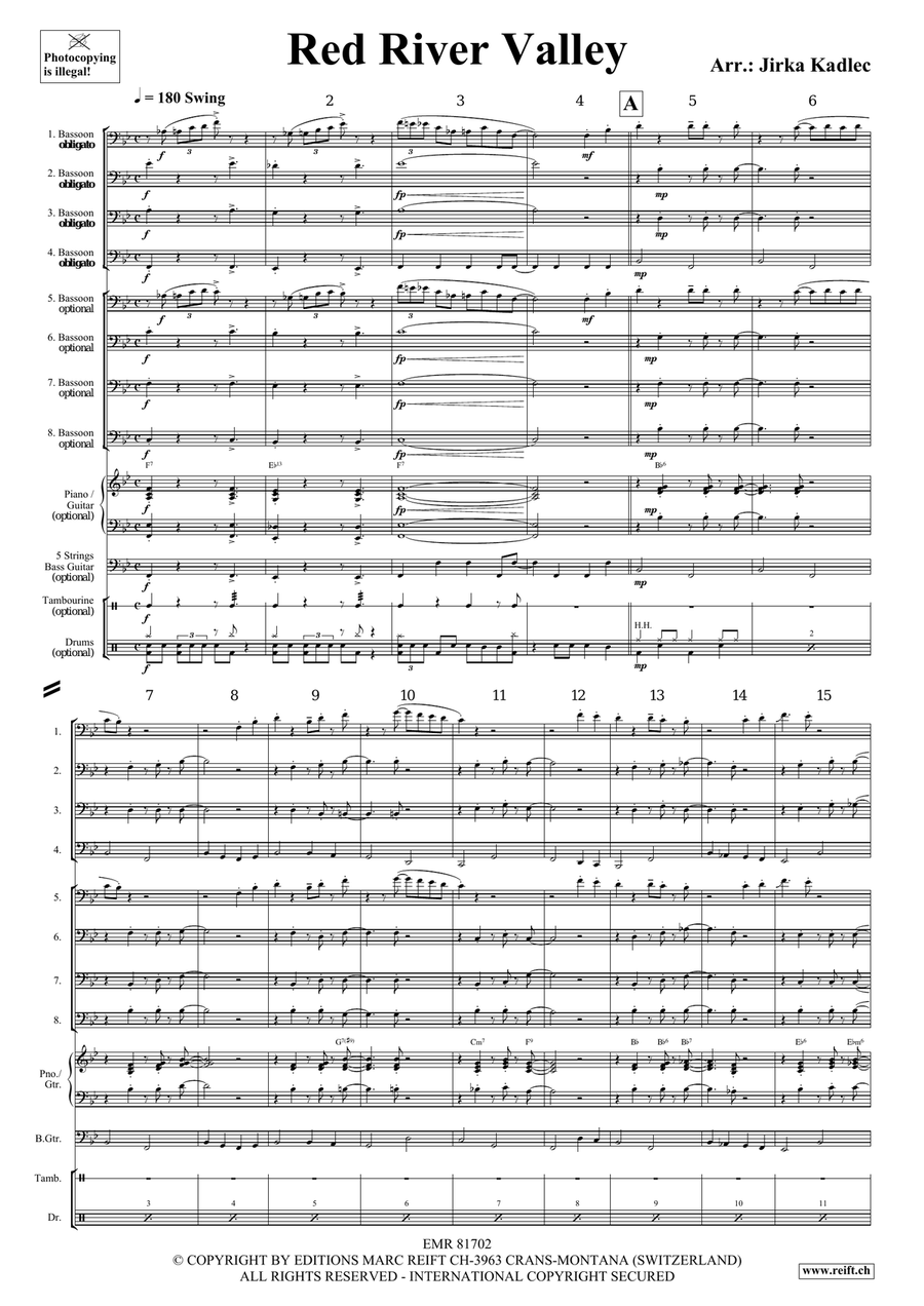 Red River Valley Red River Valley Bassoon scores gallery preview page 4