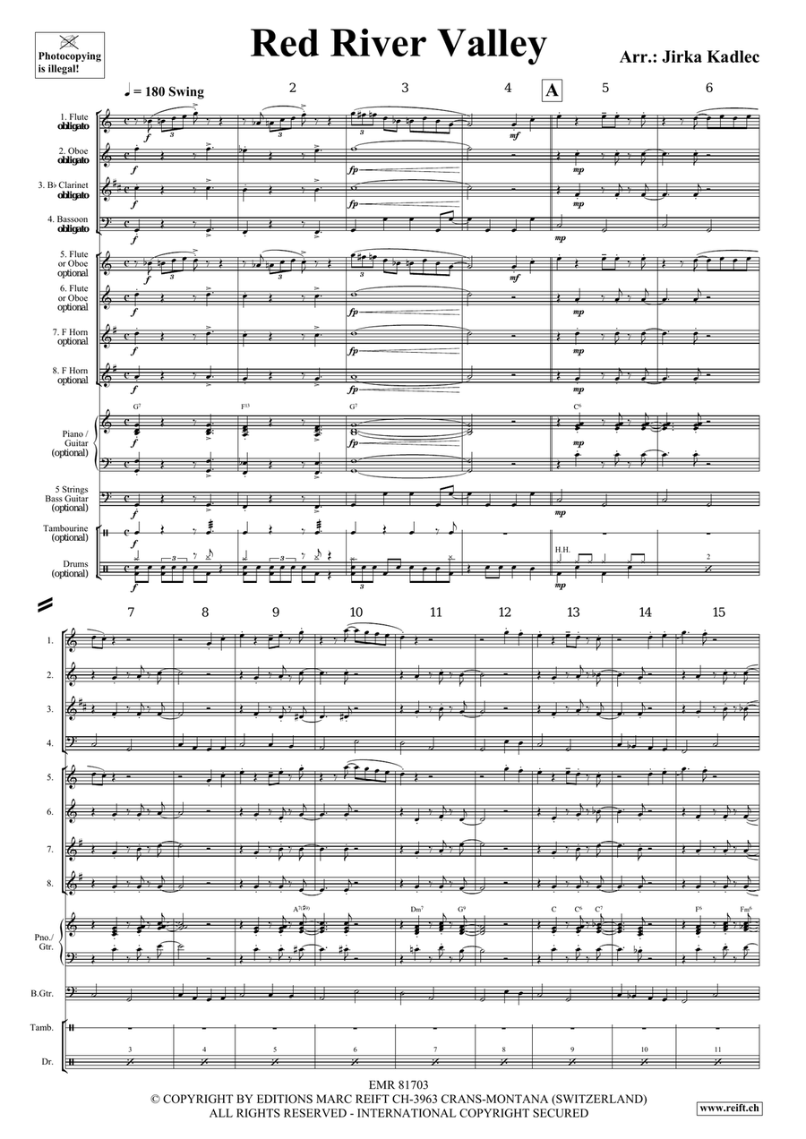 Red River Valley Red River Valley Woodwind Ensemble scores gallery preview page 4
