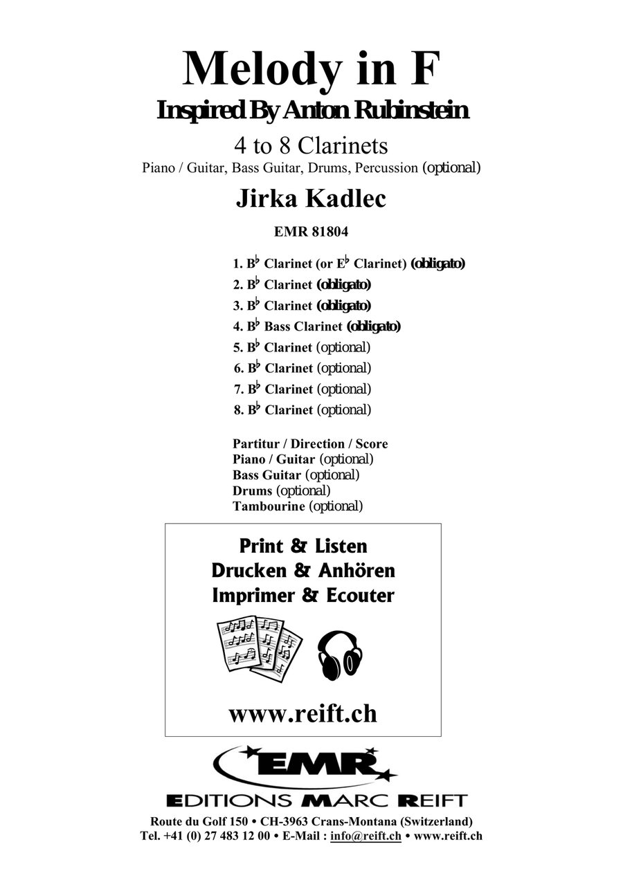 Melody in F Melody in F Clarinet scores gallery preview page 2