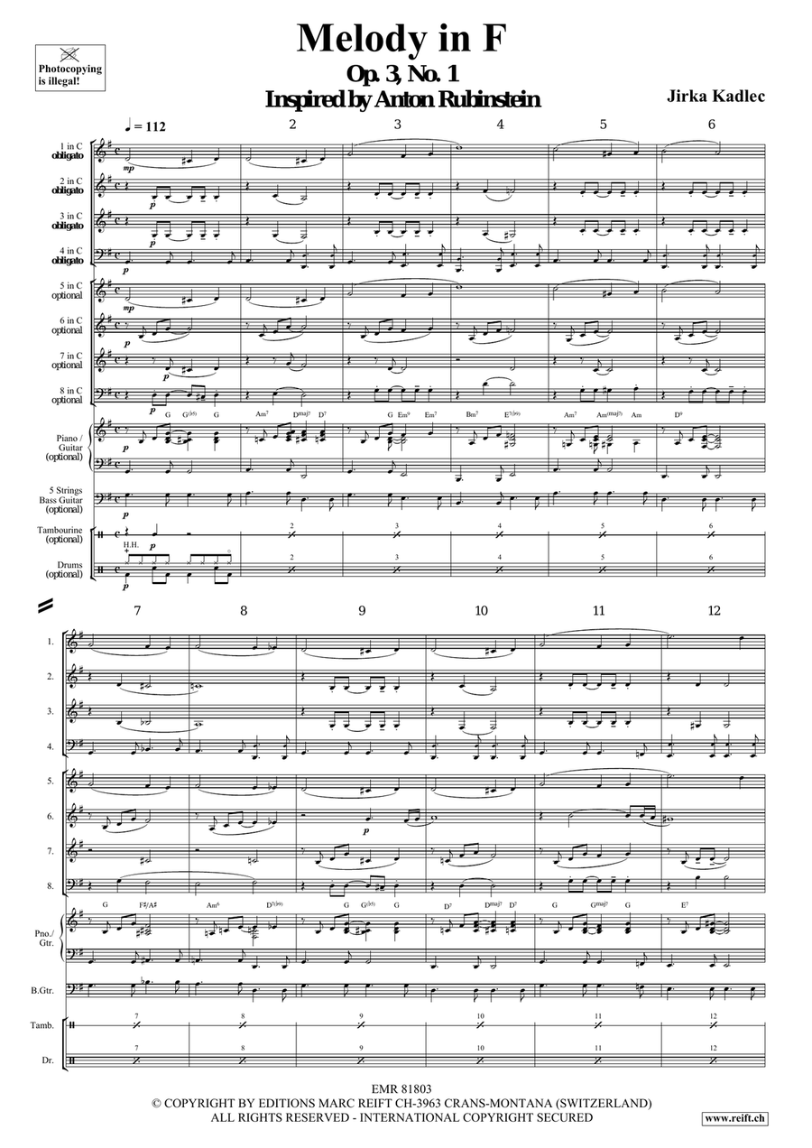 Melody in F Melody in F Score scores gallery preview page 5