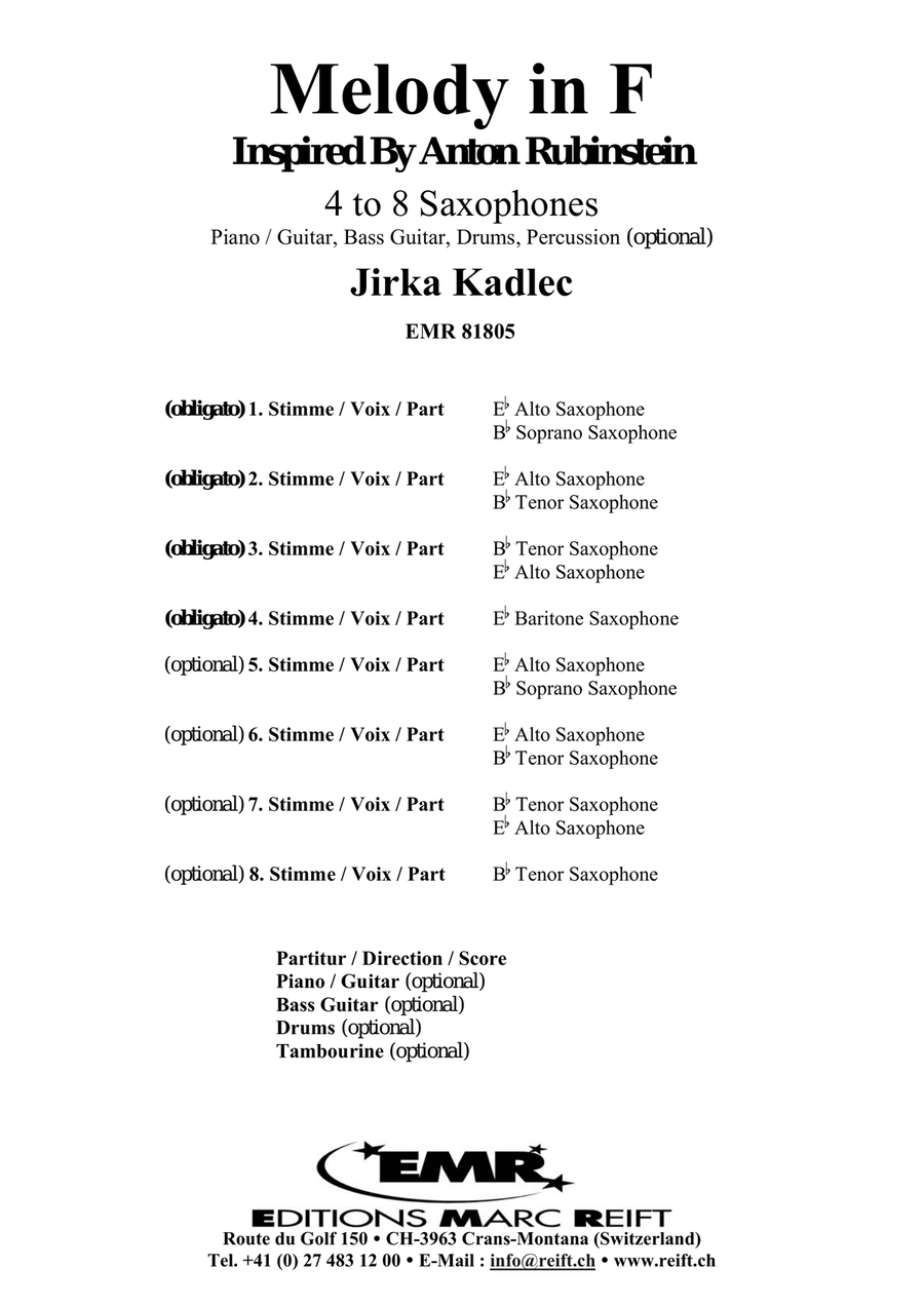 Melody in F Melody in F Saxophone scores gallery preview page 2
