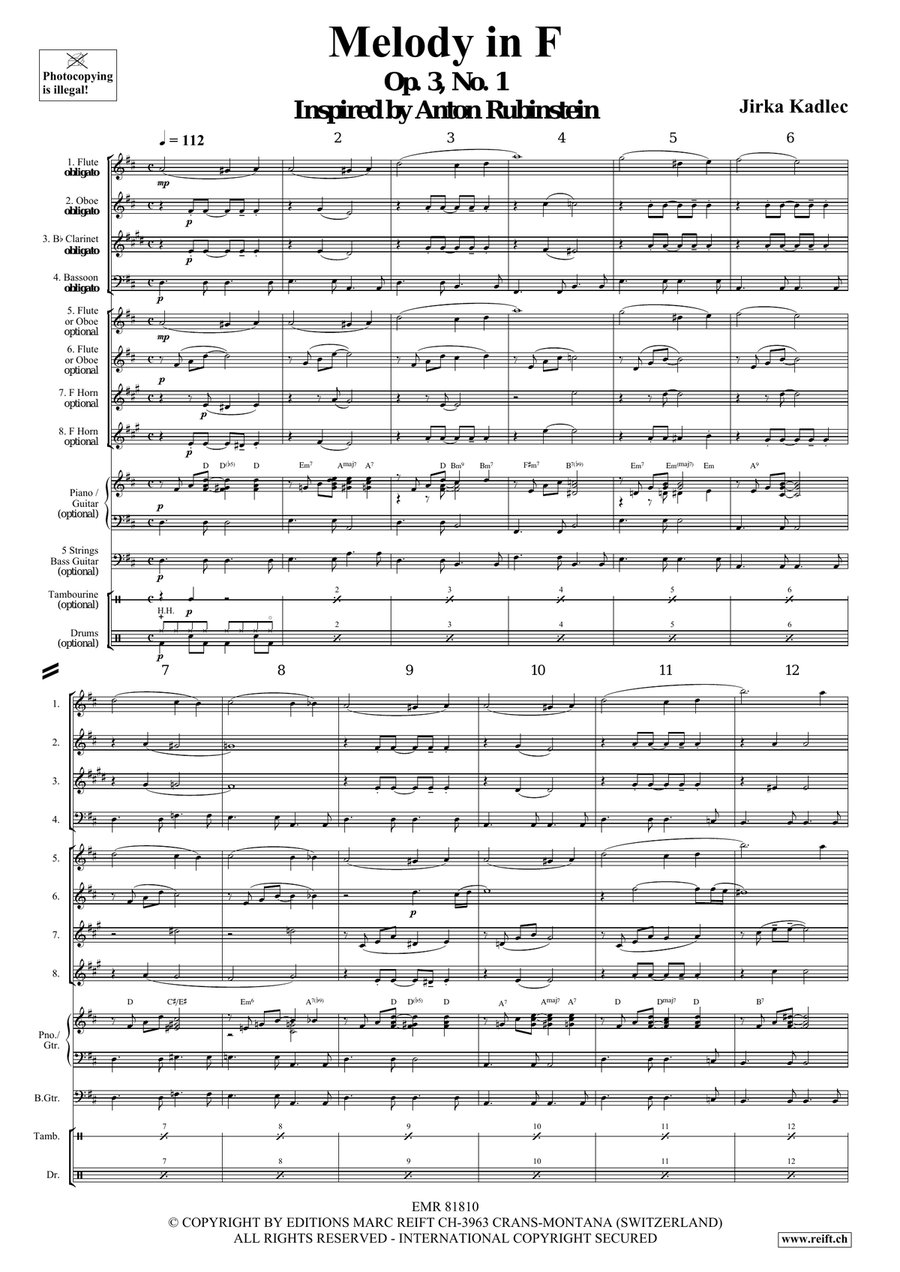 Melody in F Melody in F Woodwind Ensemble scores gallery preview page 5