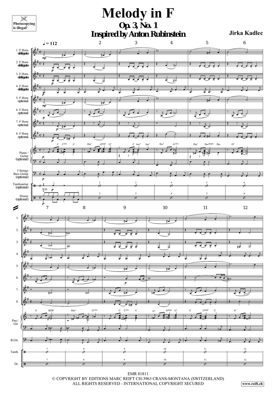 Melody in F Melody in F Horn scores gallery preview page 5