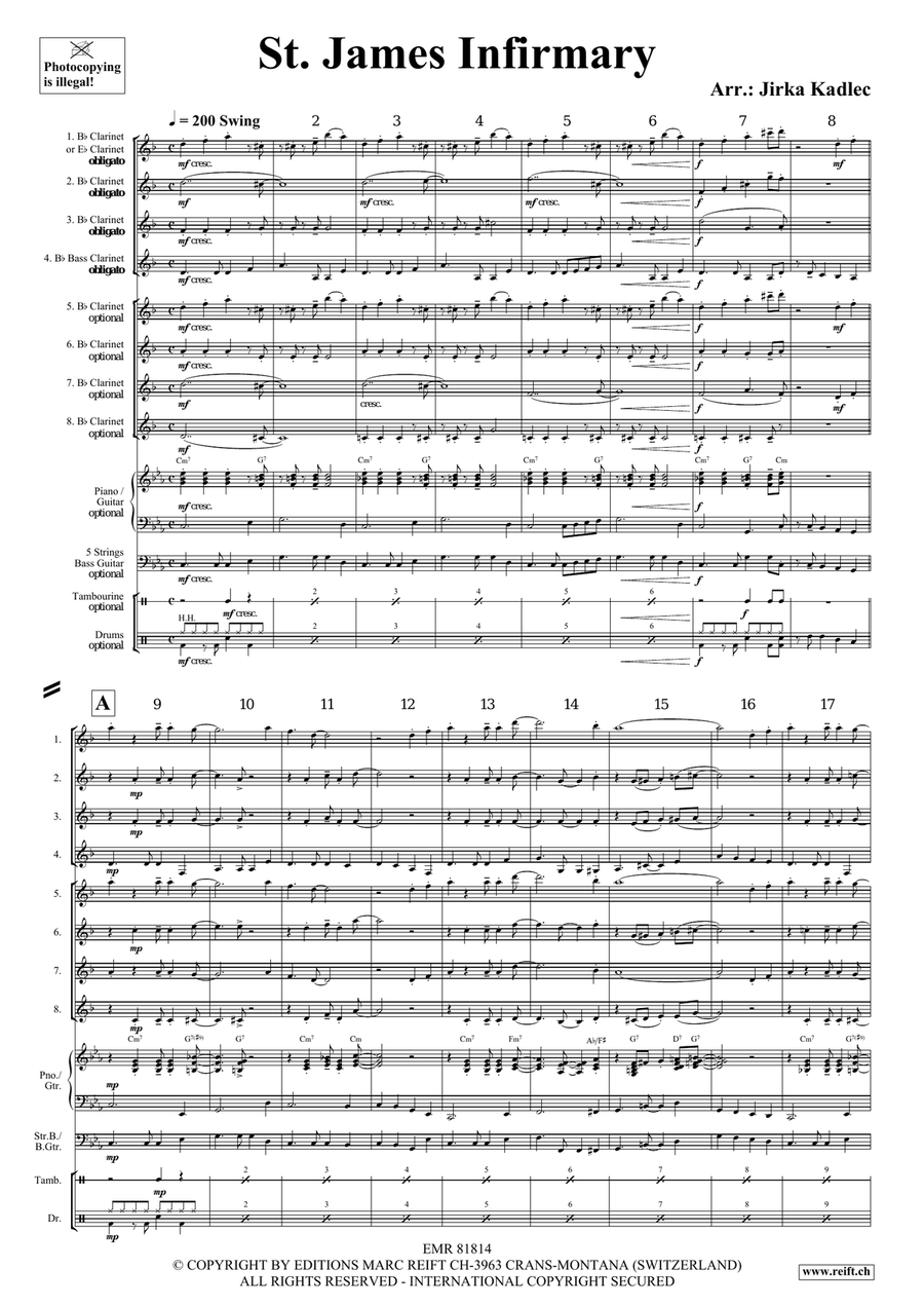 St. James Infirmary St. James Infirmary Clarinet scores gallery preview page 4