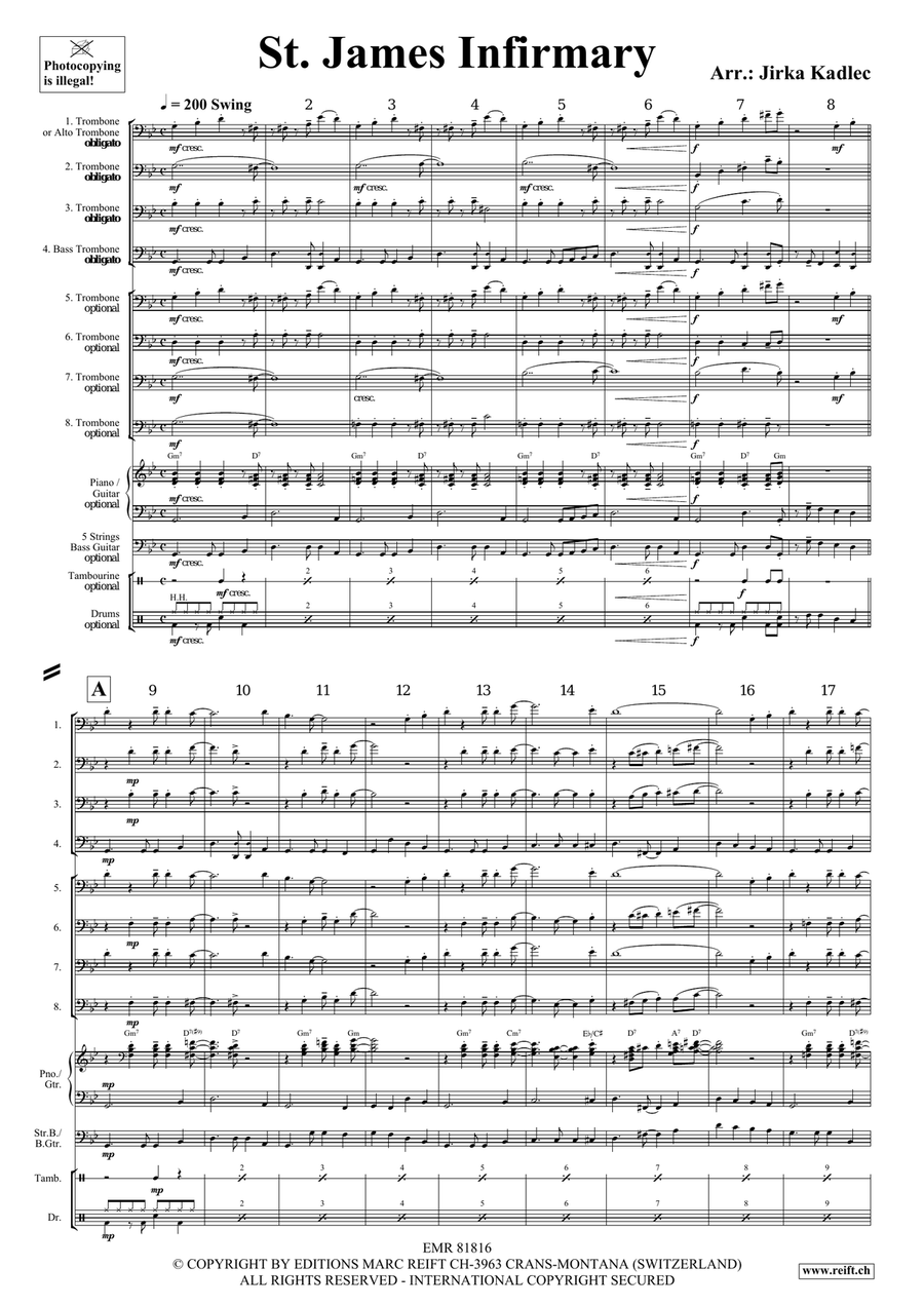St. James Infirmary St. James Infirmary Trombone scores gallery preview page 4