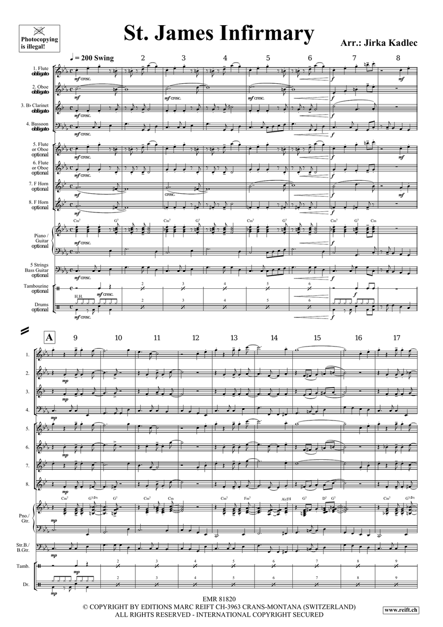 St. James Infirmary St. James Infirmary Woodwind Ensemble scores gallery preview page 4