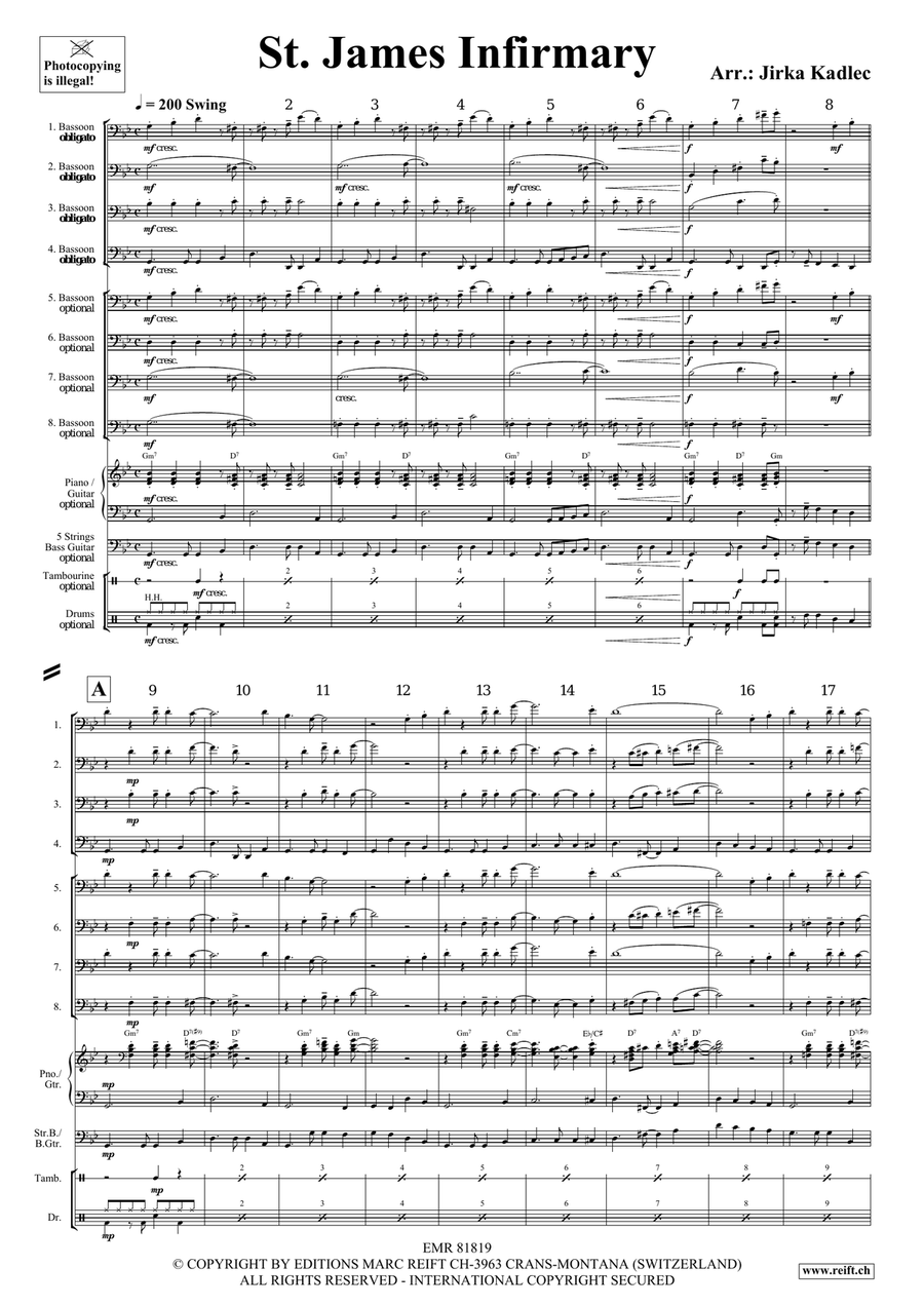 St. James Infirmary St. James Infirmary Bassoon scores gallery preview page 4