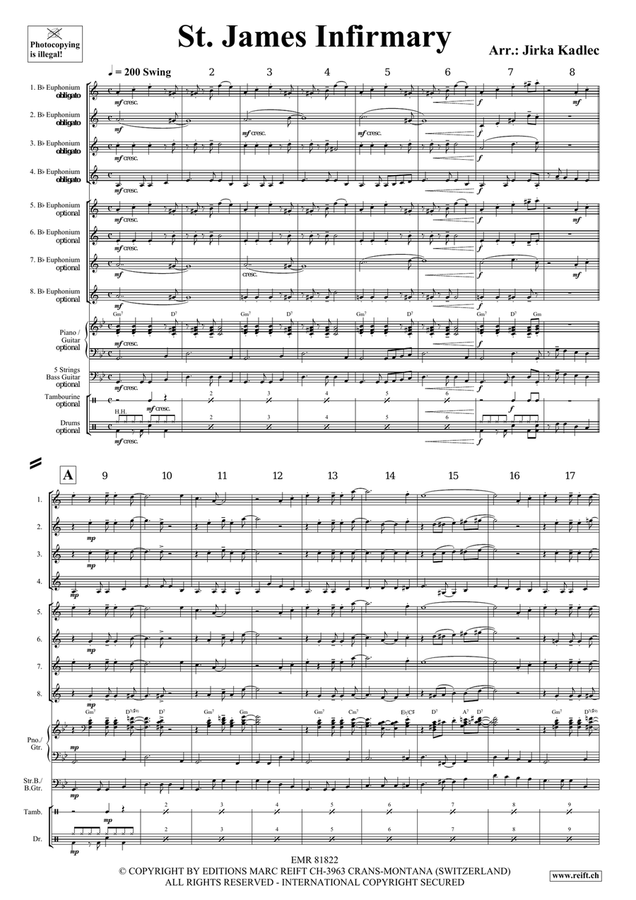 St. James Infirmary St. James Infirmary Euphonium scores gallery preview page 4