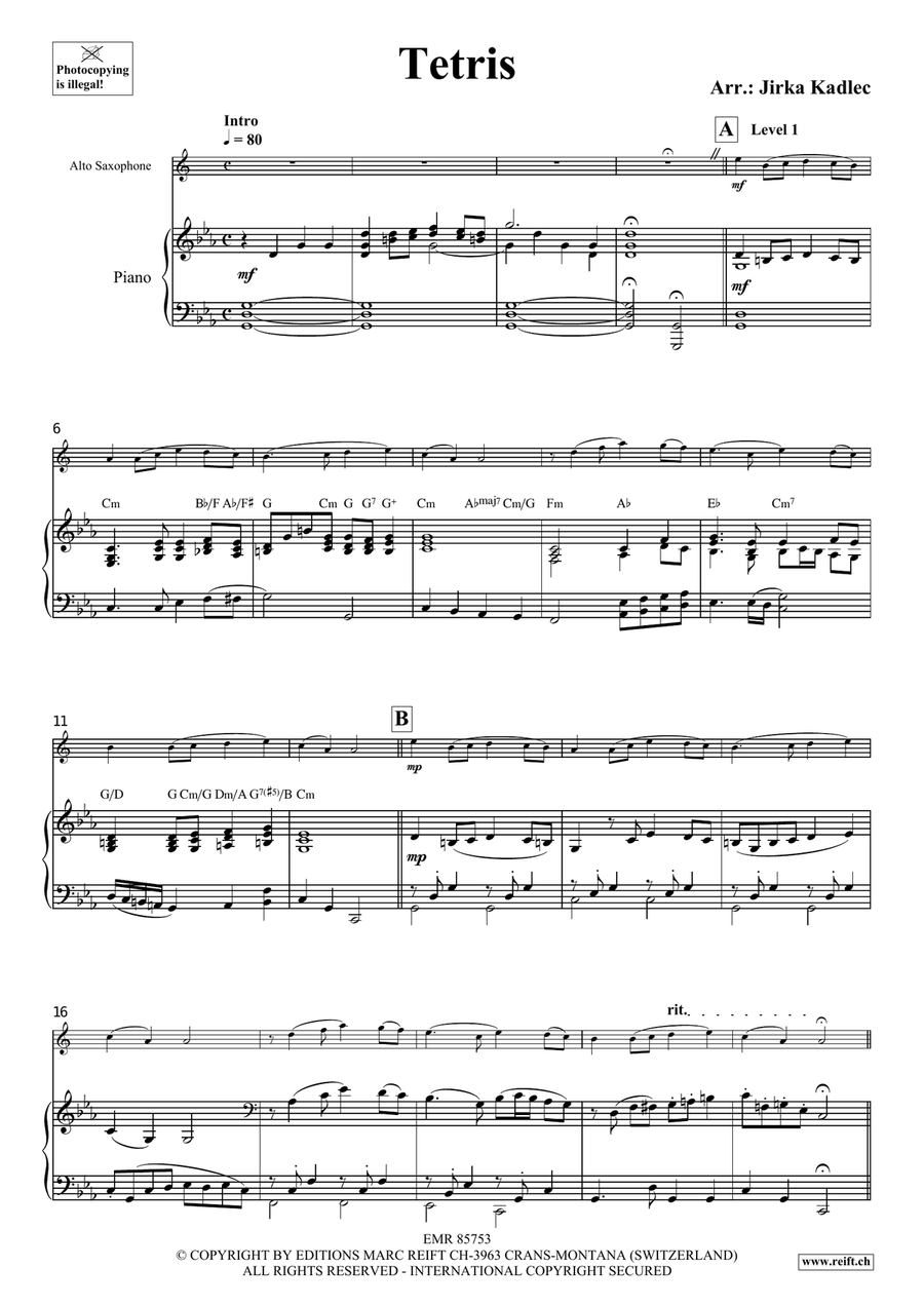Tetris Tetris Alto Saxophone scores gallery preview page 4