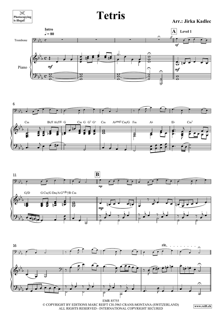 Tetris Tetris Piano Accompaniment scores gallery preview page 4
