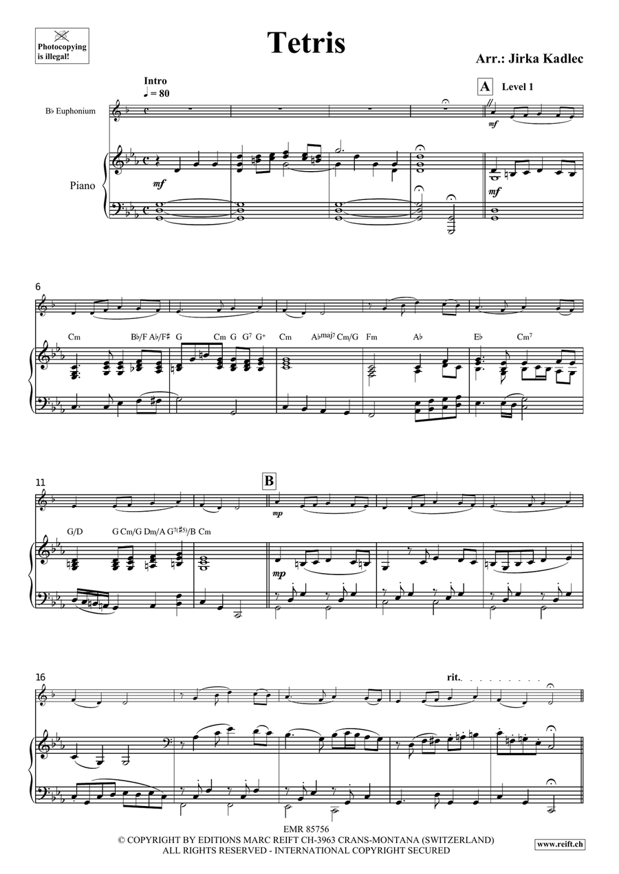 Tetris Tetris Euphonium scores gallery preview page 4